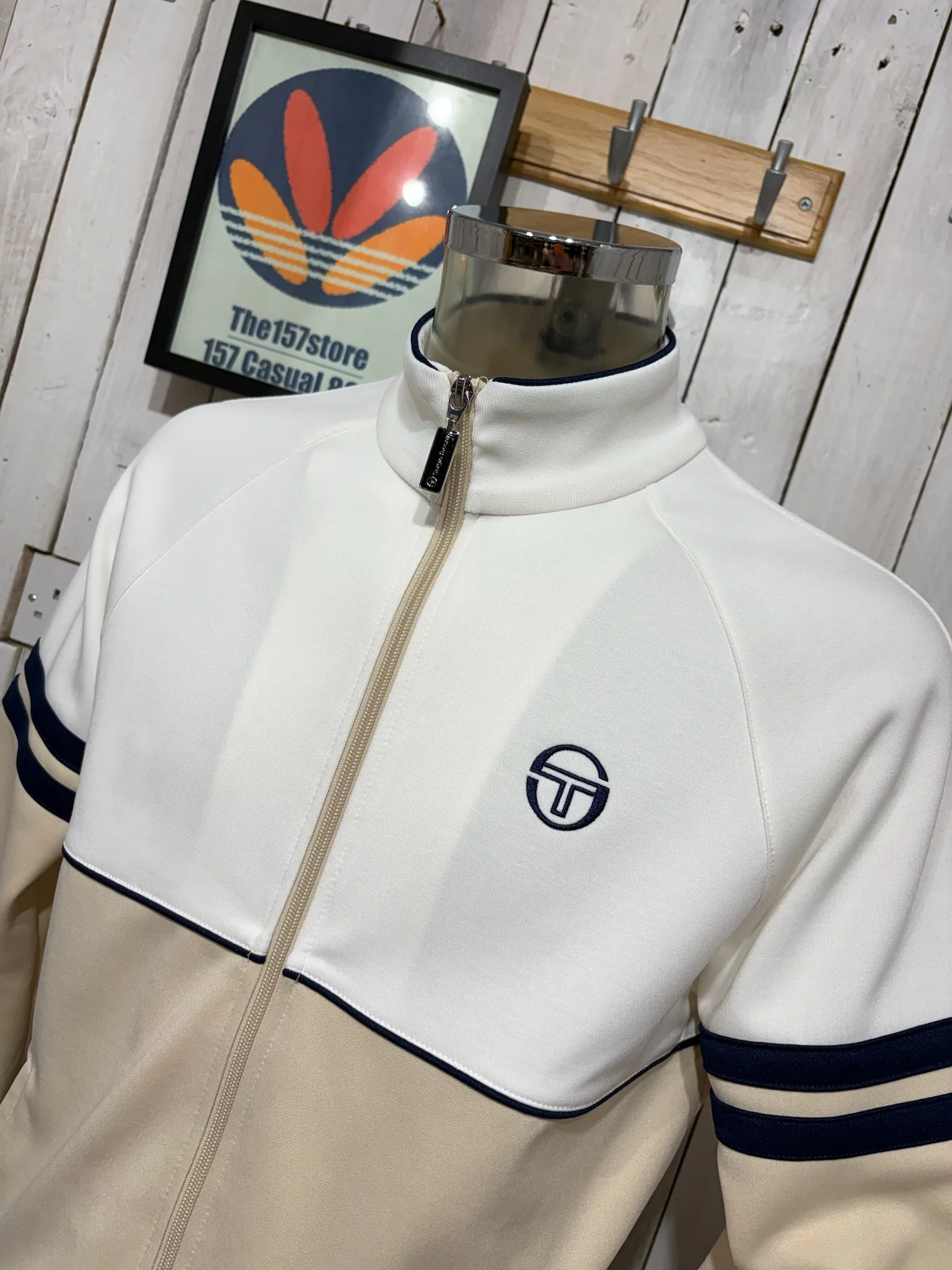 Sergio Tacchini Orion Track Top - Gardenia / Sandshell - Image 2