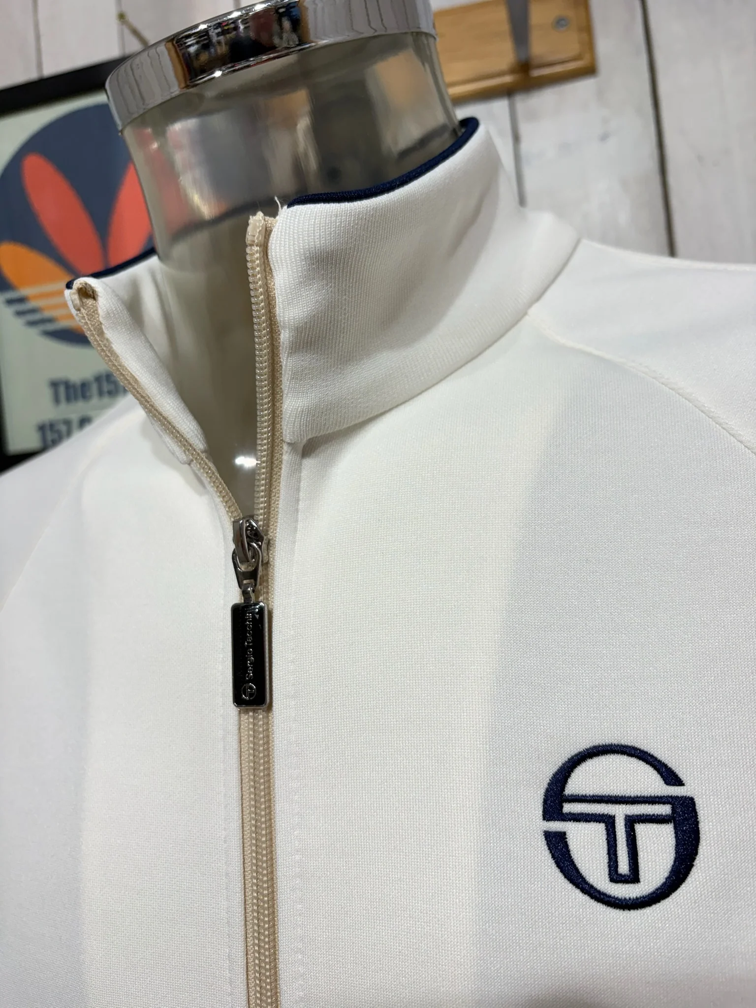 Sergio Tacchini Orion Track Top - Gardenia / Sandshell - Image 3
