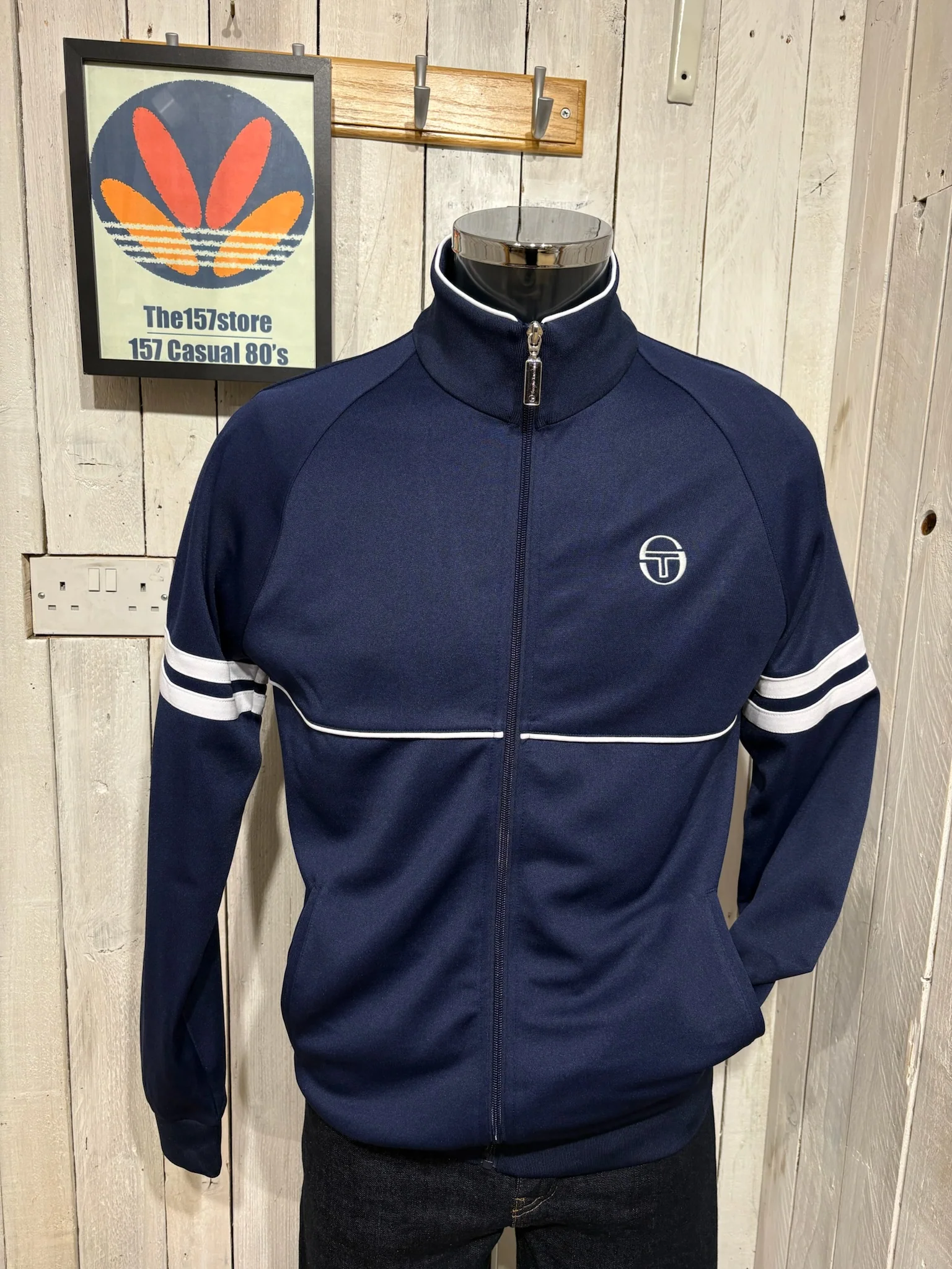 Sergio Tacchini Orion Track Top - Maritime Blue/White - Image 3