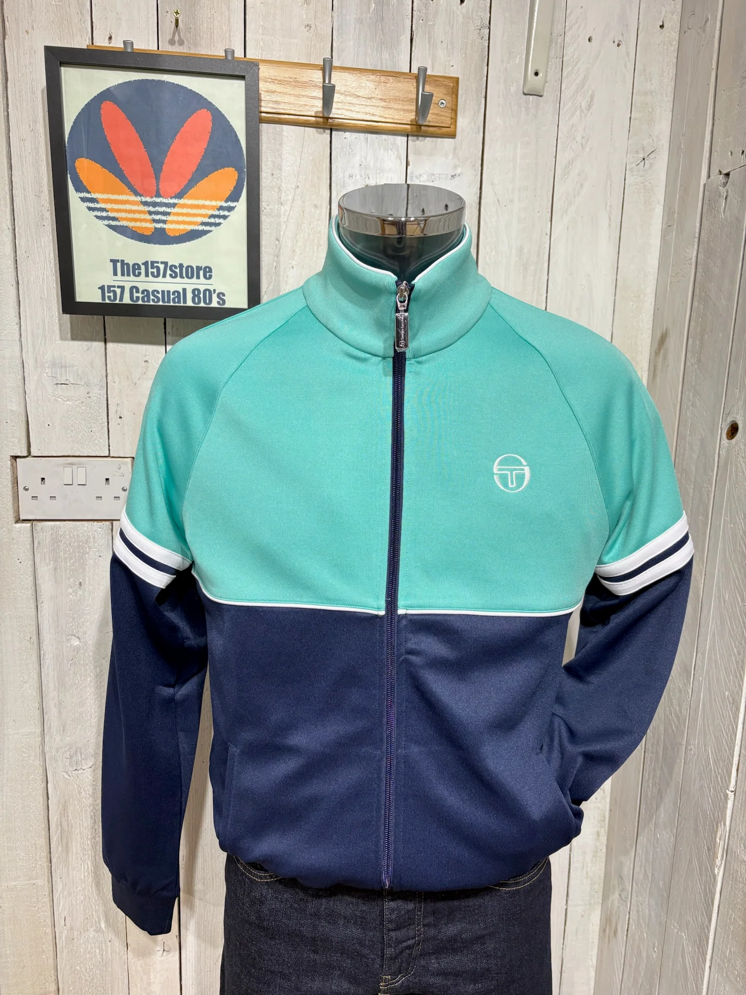 Sergio Tacchini Orion Track Top - Pool Blue/Maritime/White