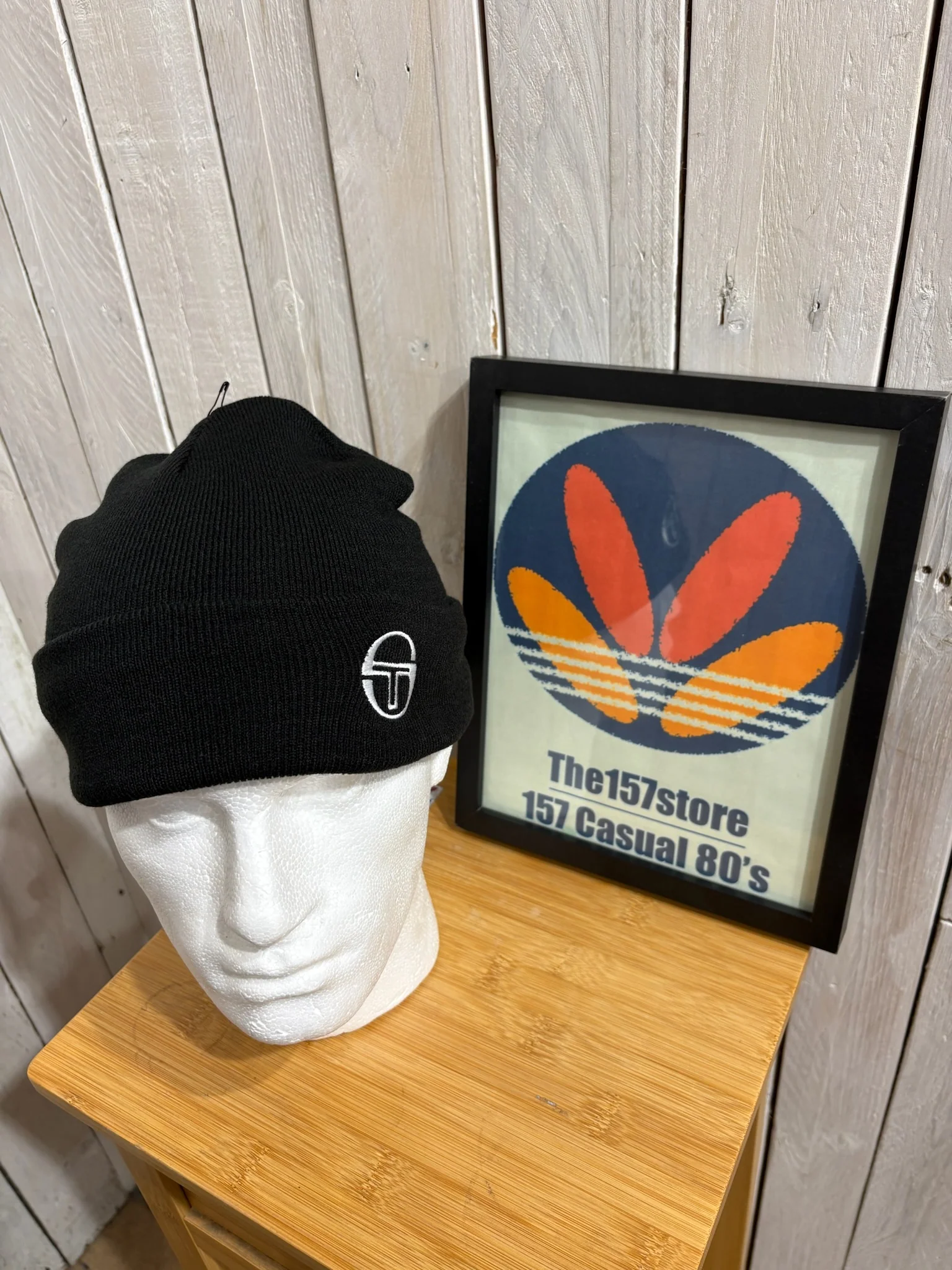 Sergio Tacchini Oyeh Beanie - Black (White Logo)