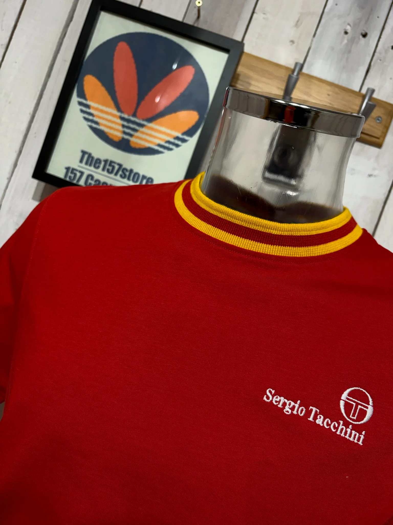 Sergio Tacchini Rainer FC Tee - Adrenaline Rush / Old Gold - Image 2