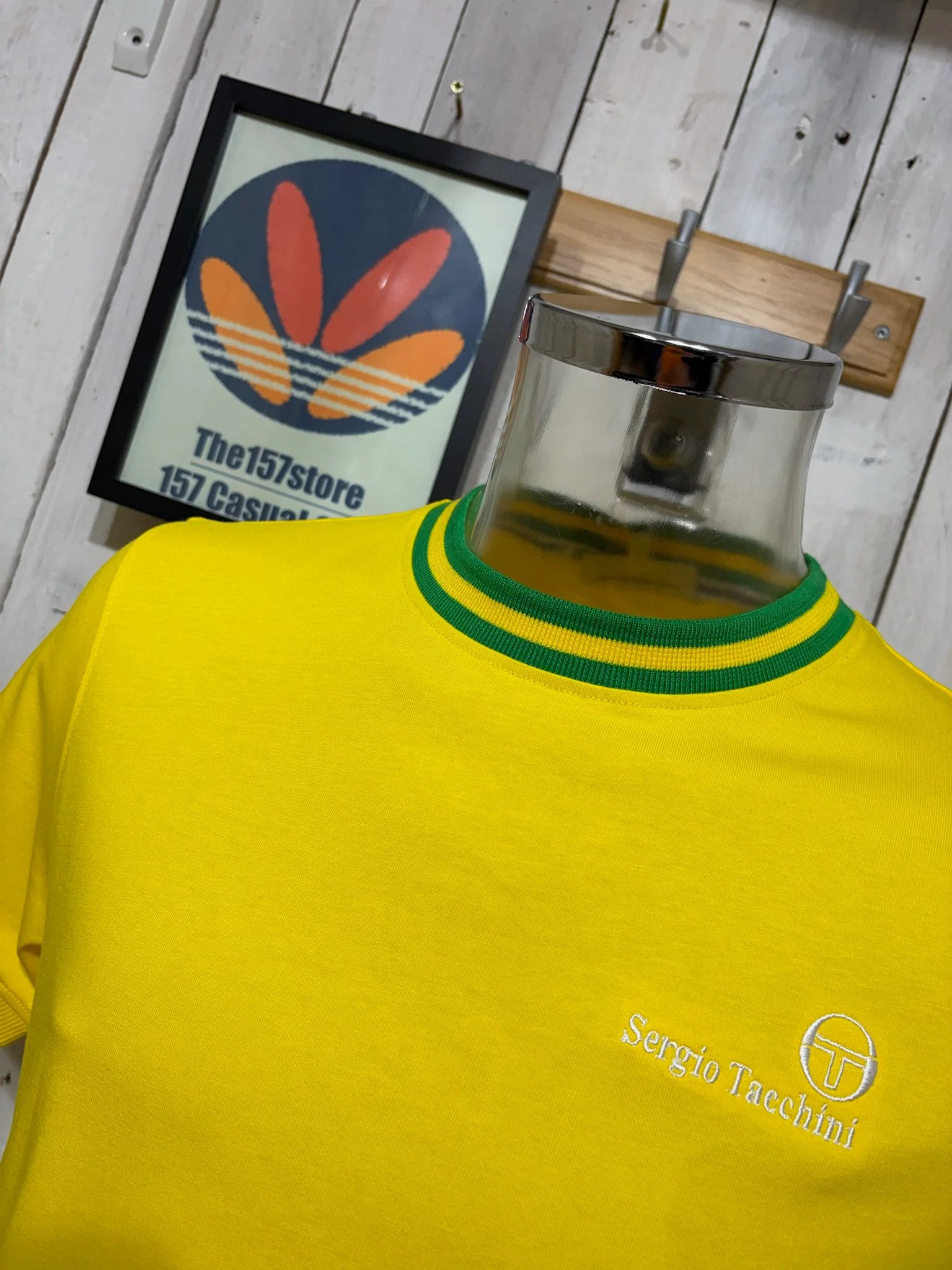 Sergio Tacchini Rainer FC Tee - World Cup - Cyber Yellow - Image 2