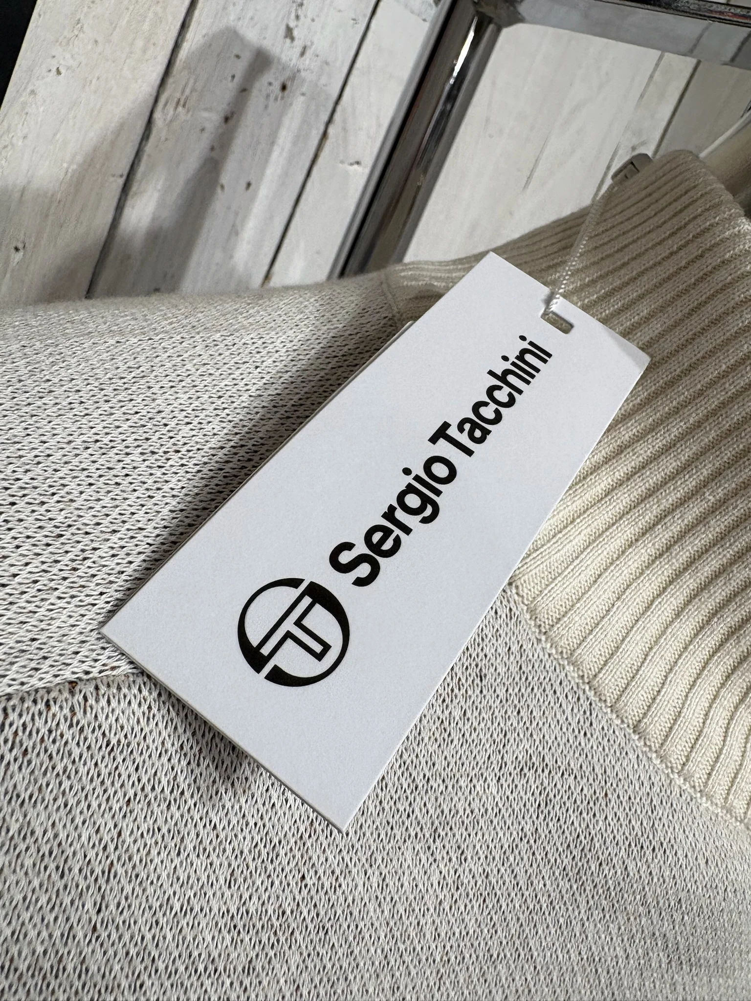 Sergio Tacchini Sangro 1/4 Zip Knit - Gardenia - Image 3