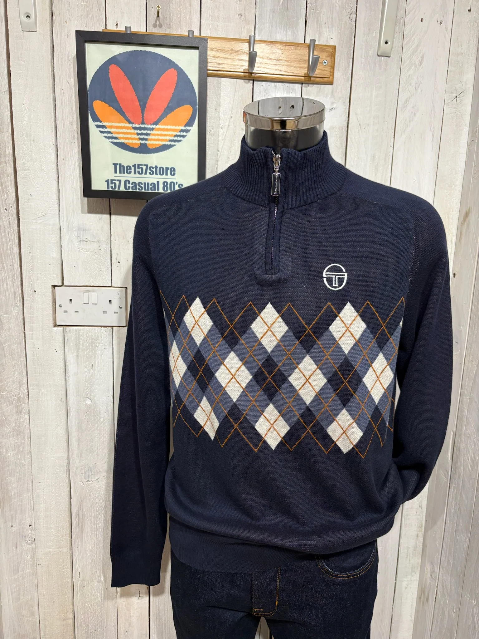 Sergio Tacchini Sangro 1/4 Zip Knit - Maritime Blue