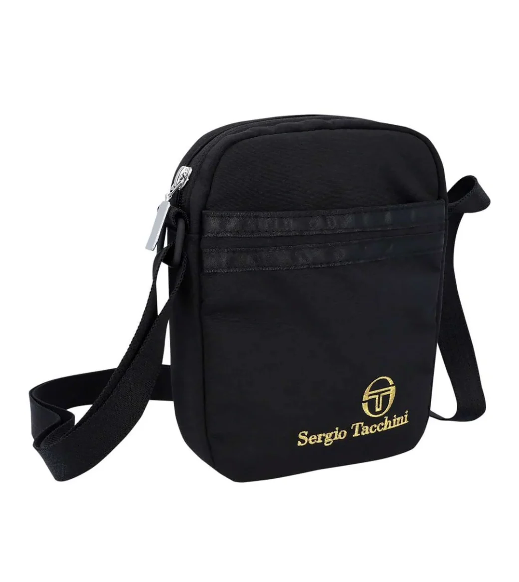 Sergio Tacchini Sarchi Cross Body Bag - Black Old Gold