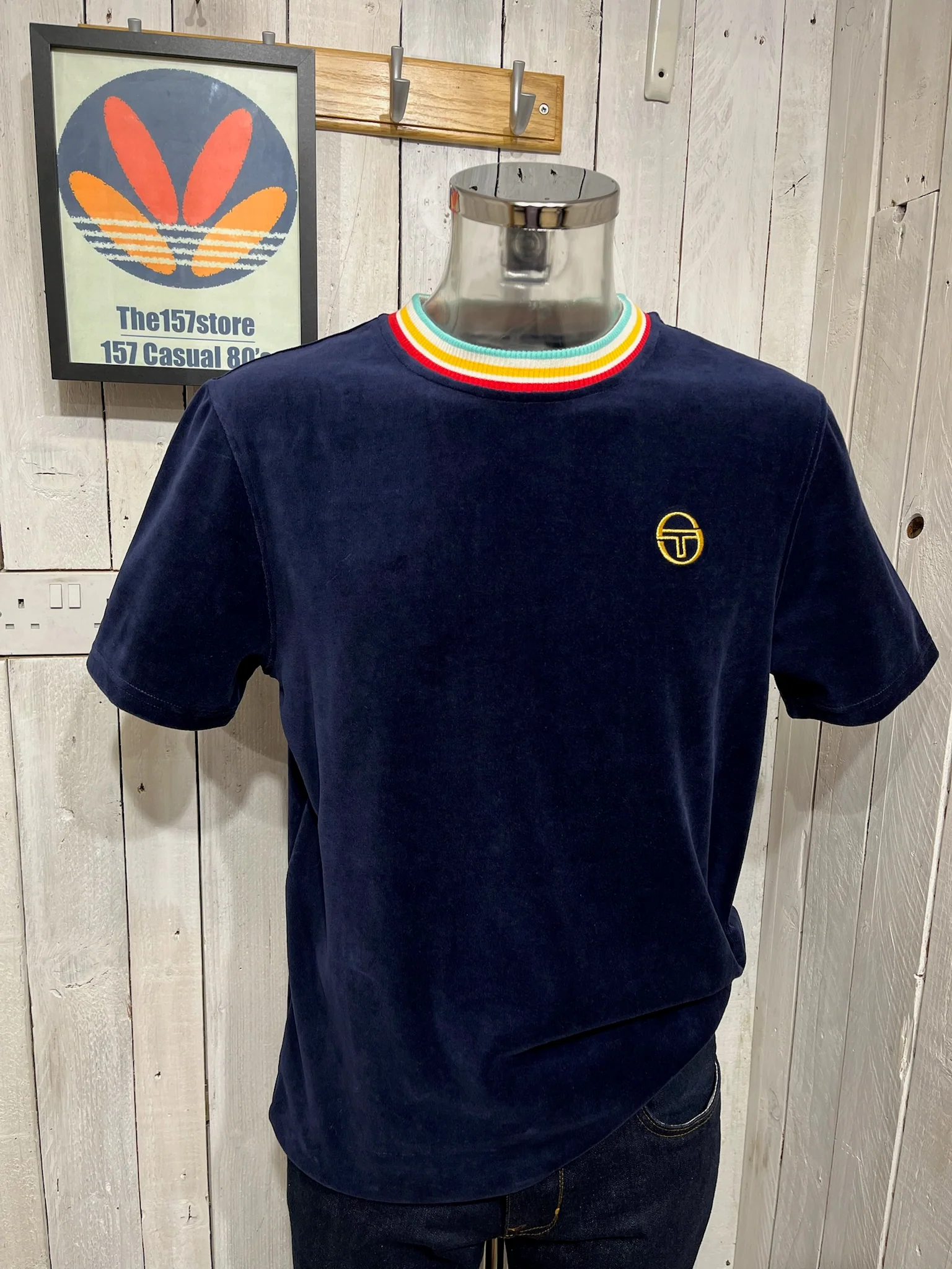 Sergio Tacchini Slice Velour Tee - Maritime