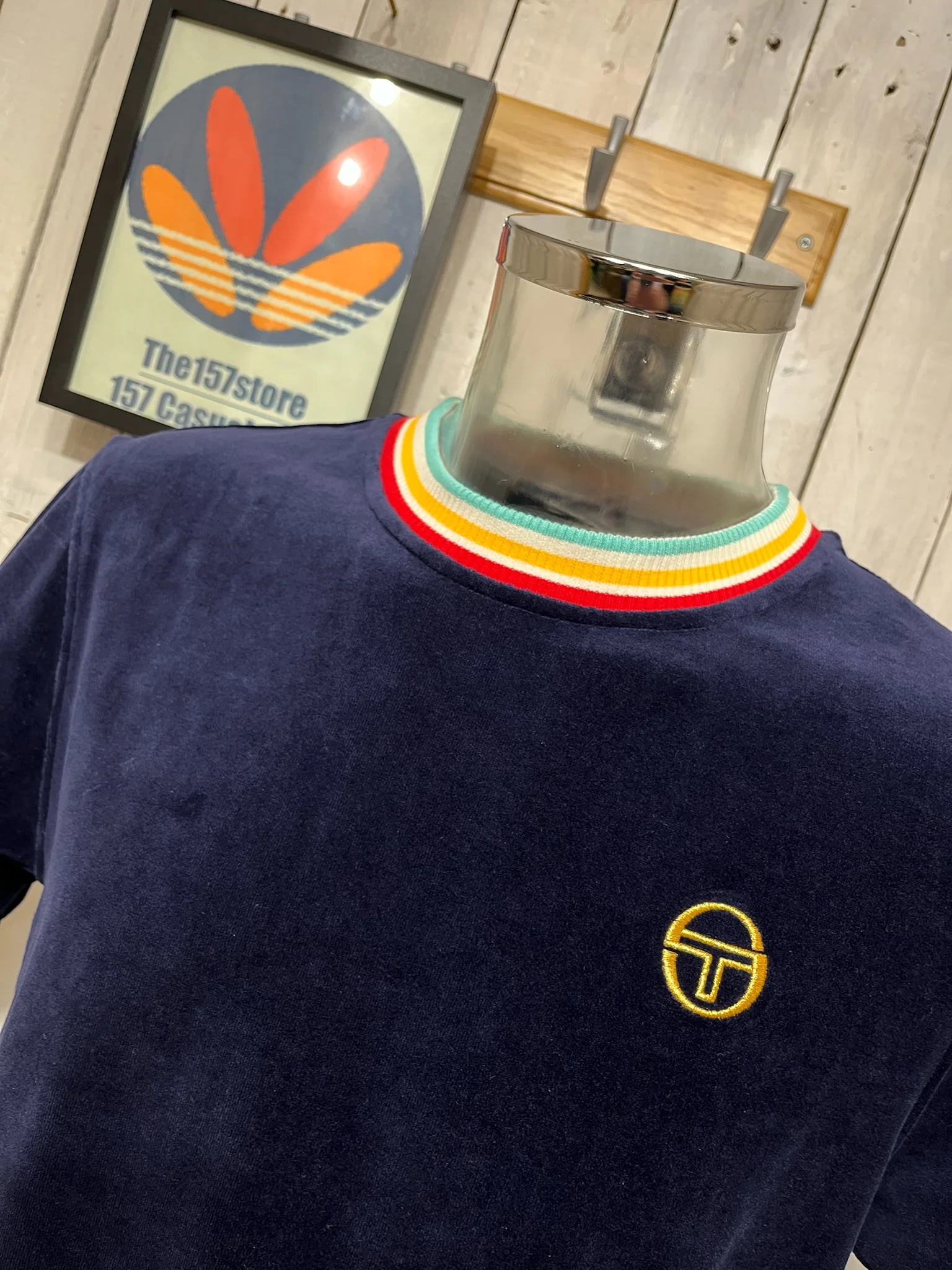 Sergio Tacchini Slice Velour Tee - Maritime - Image 2