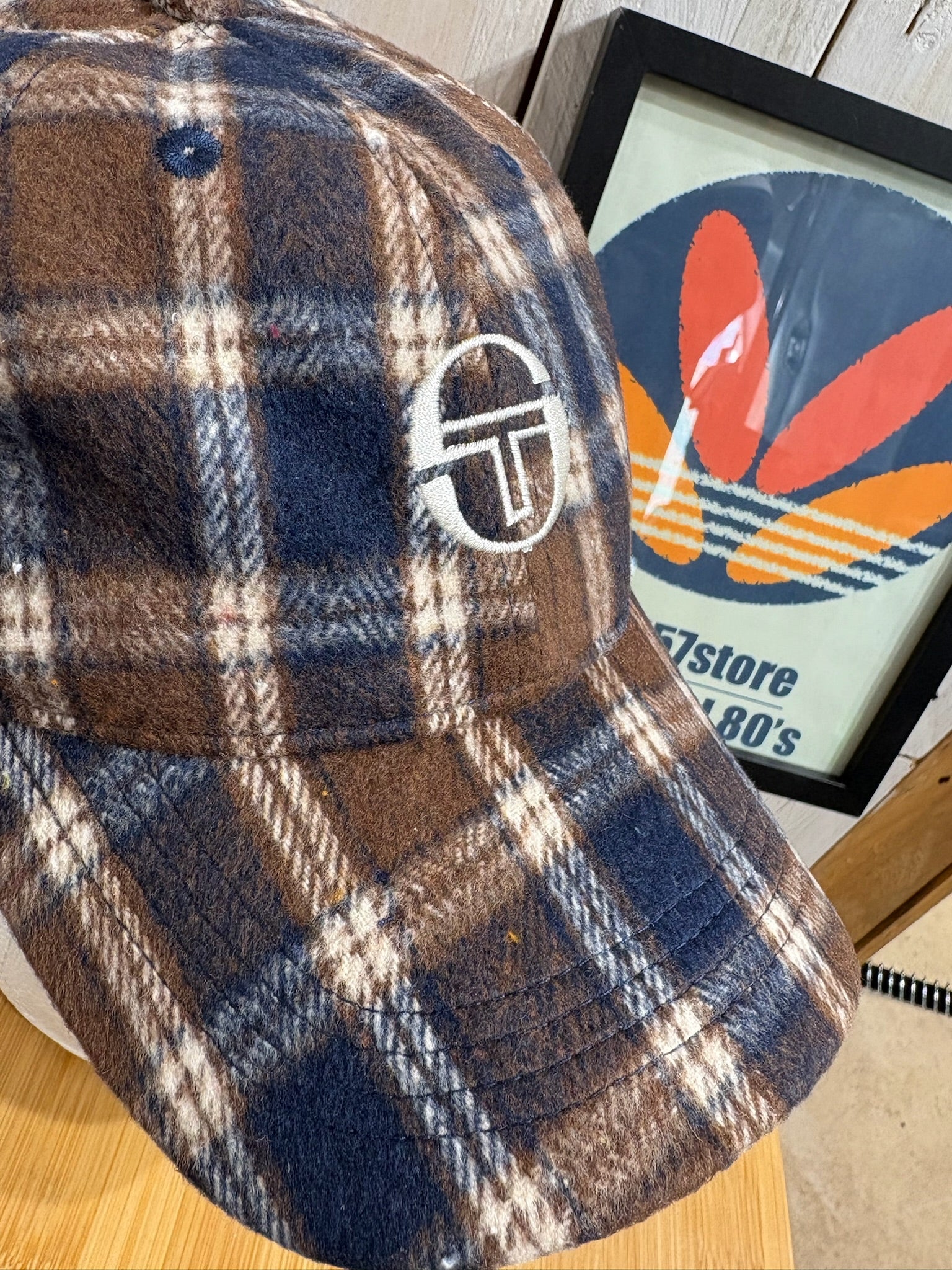 Sergio Tacchini Tassler Check Cap - Maritime Blue - Image 2
