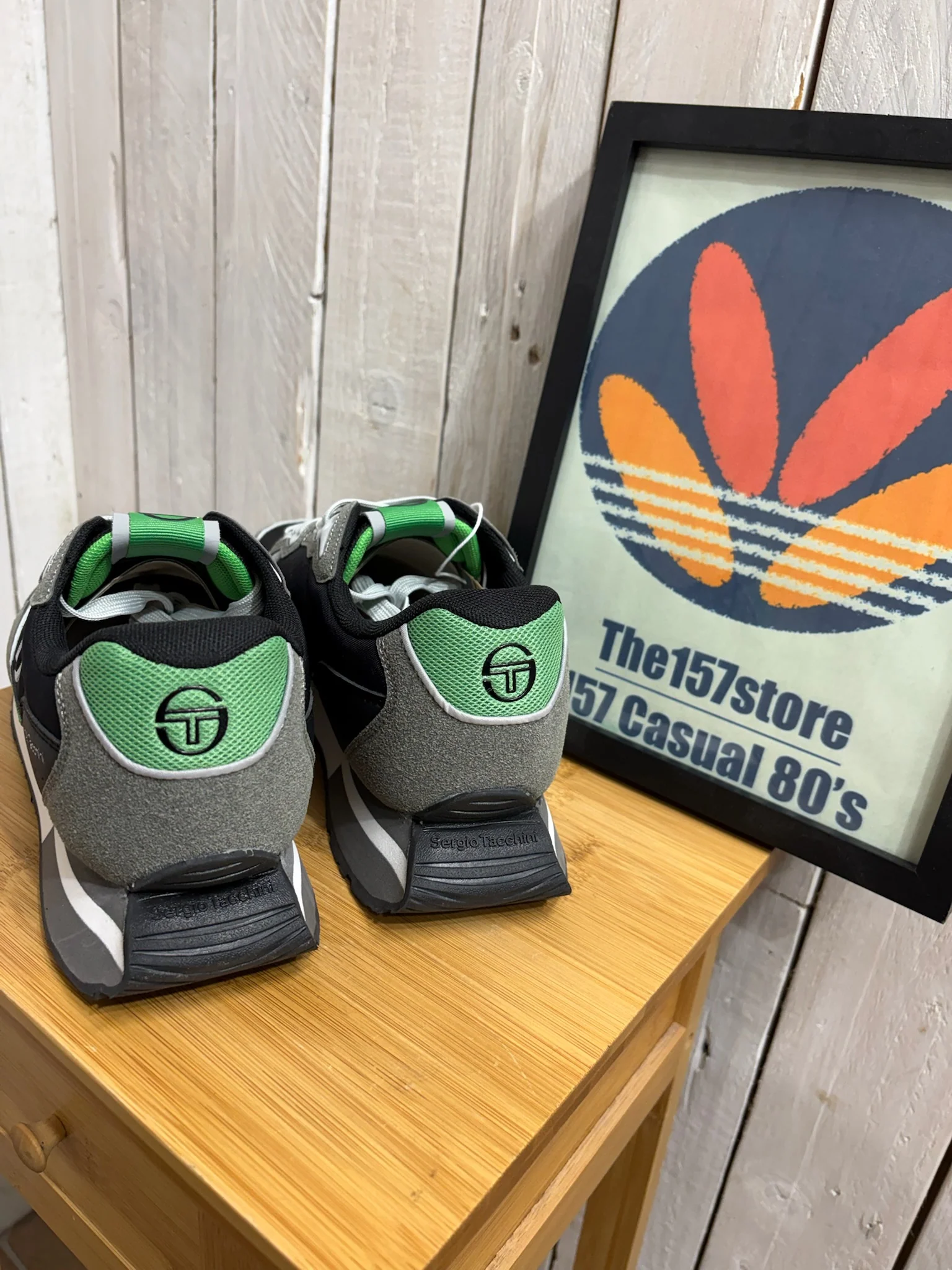 Sergio Tacchini Udine Trainers - Black / Vibrant Green 4997 - Image 4