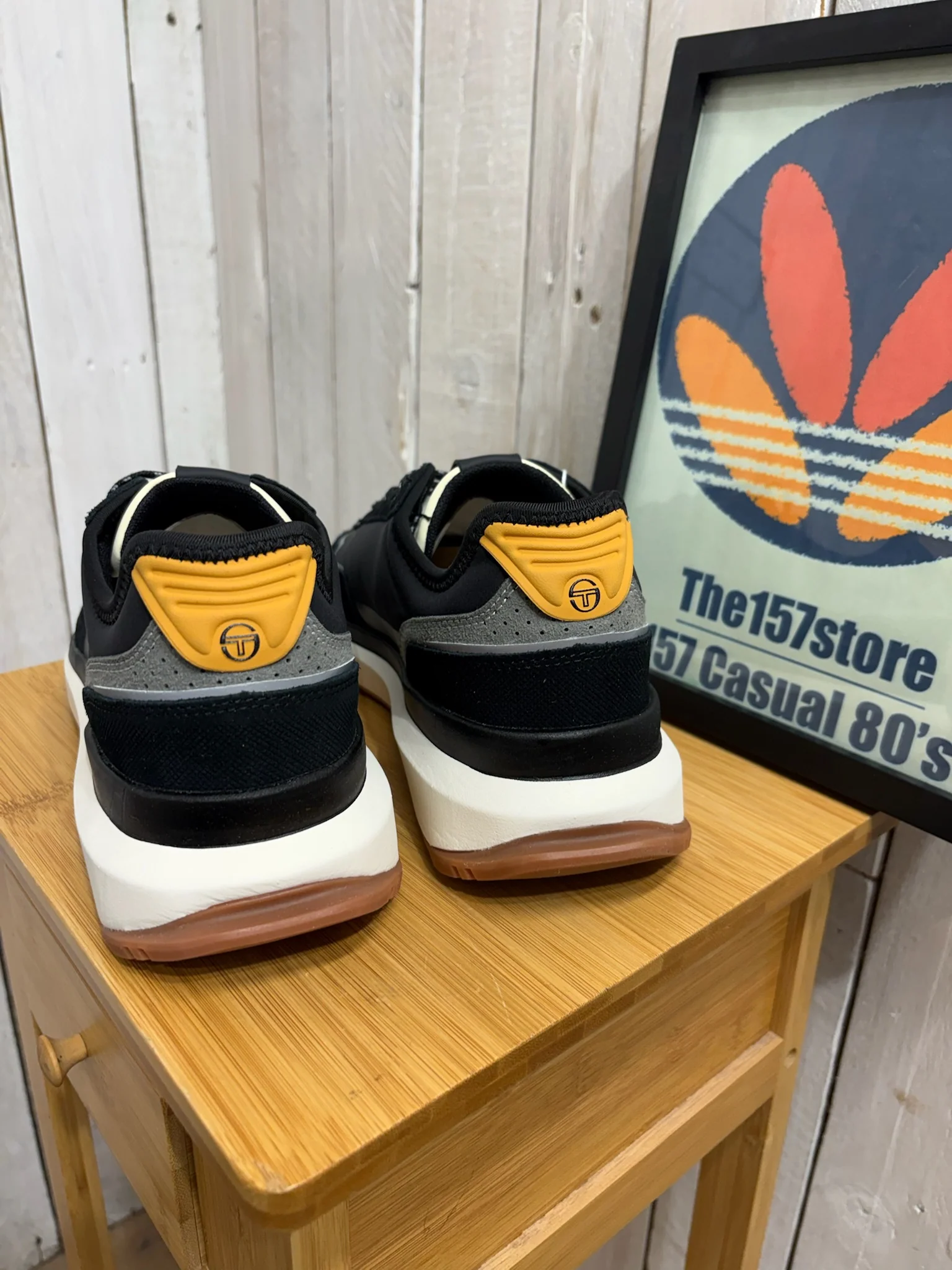 Sergio Tacchini Verona Trainers - Black Charcoal Grey Orange 0702 - Image 5