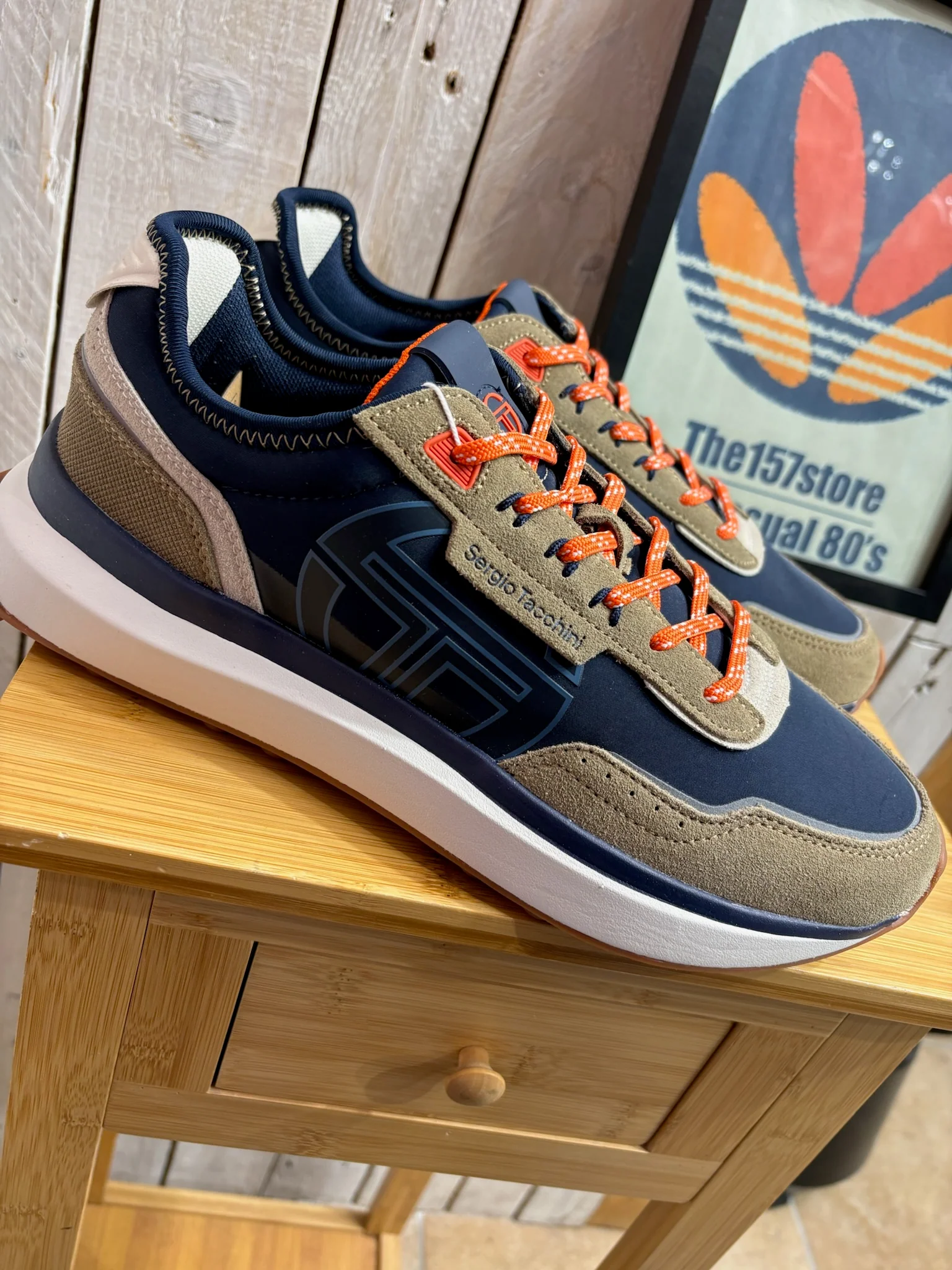 Sergio Tacchini Verona Trainers - Navy Terra 1743 - Limited Edition Orange Pepper - Image 5