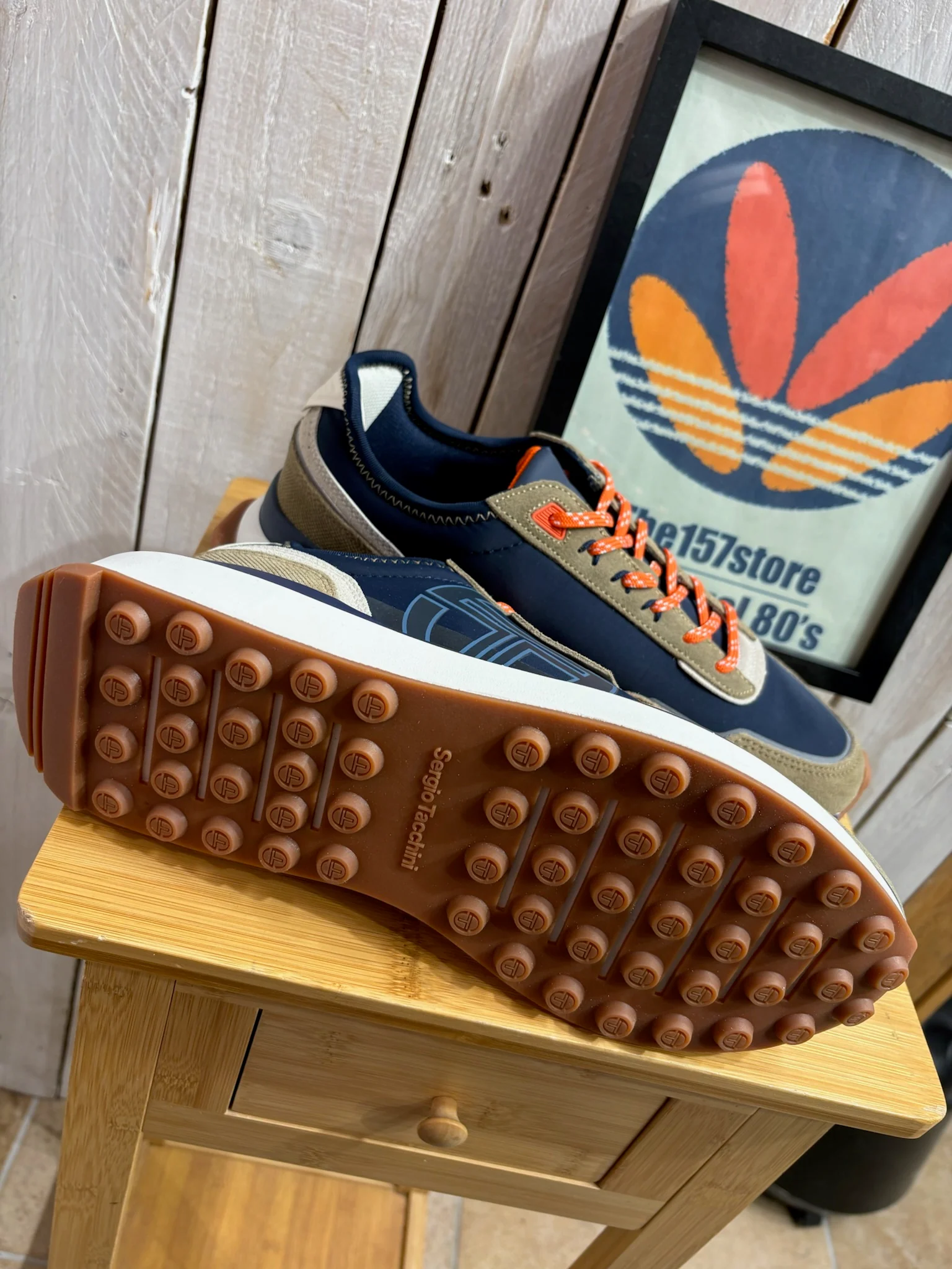 Sergio Tacchini Verona Trainers - Navy Terra 1743 - Limited Edition Orange Pepper - Image 6