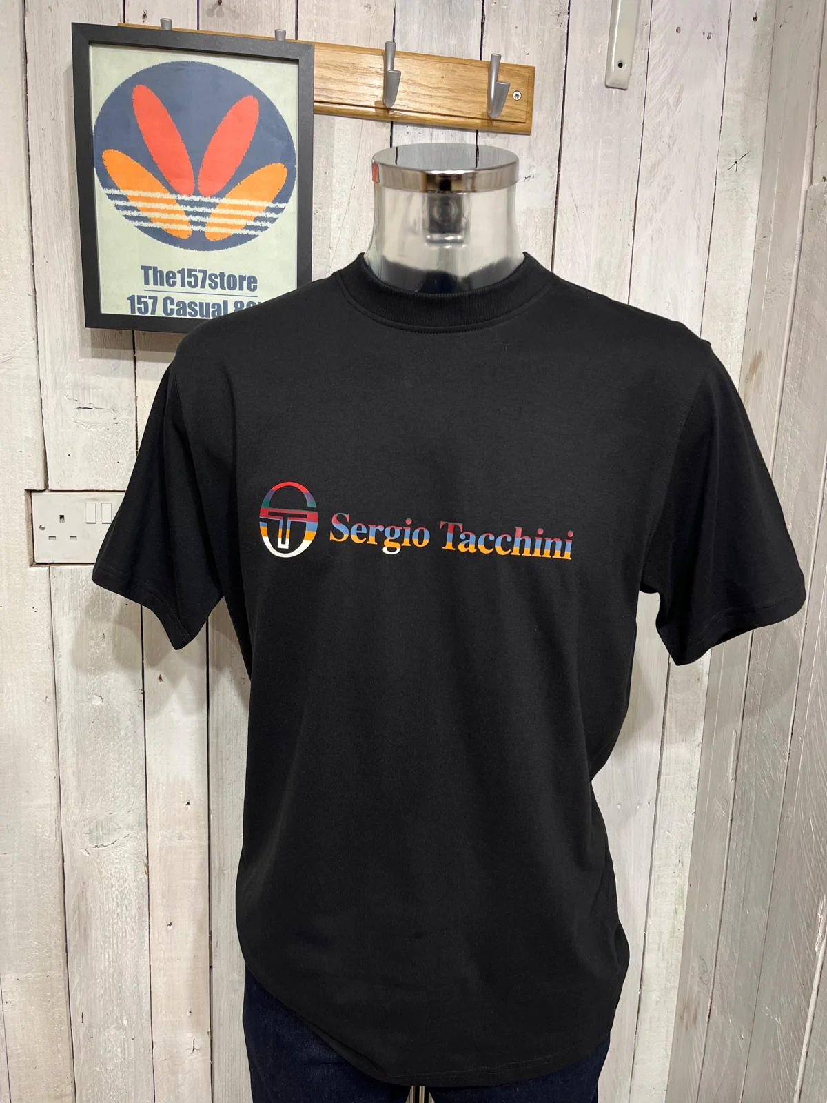 Sergio Tacchini Voletta Tee - Black (90s Loose fit)