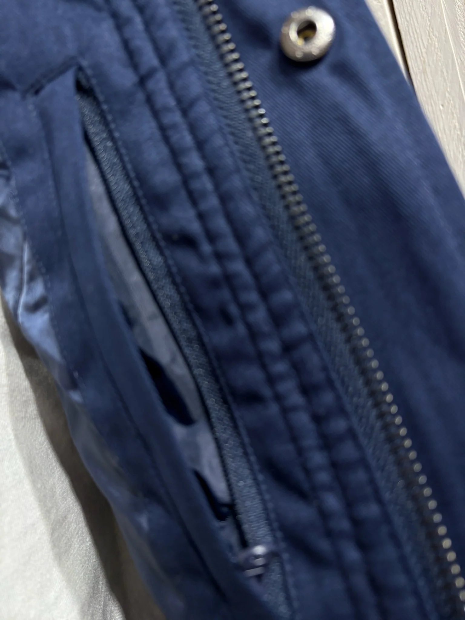 Sergio Tacchini Weaver Field Jacket - Maritime Blue (Check Hood) - Image 6