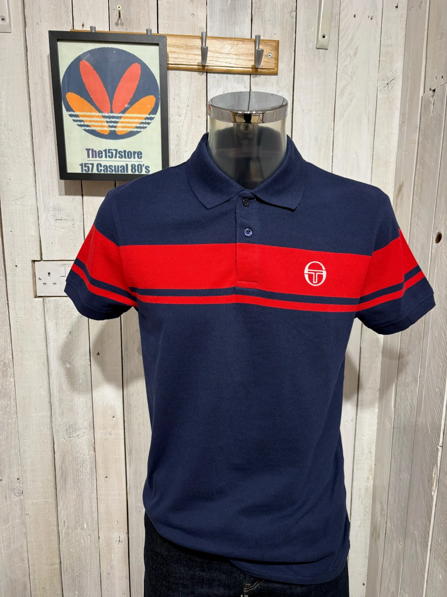 Sergio Tacchini Youngline Polo - Maritime Blue / Adrenaline Rush