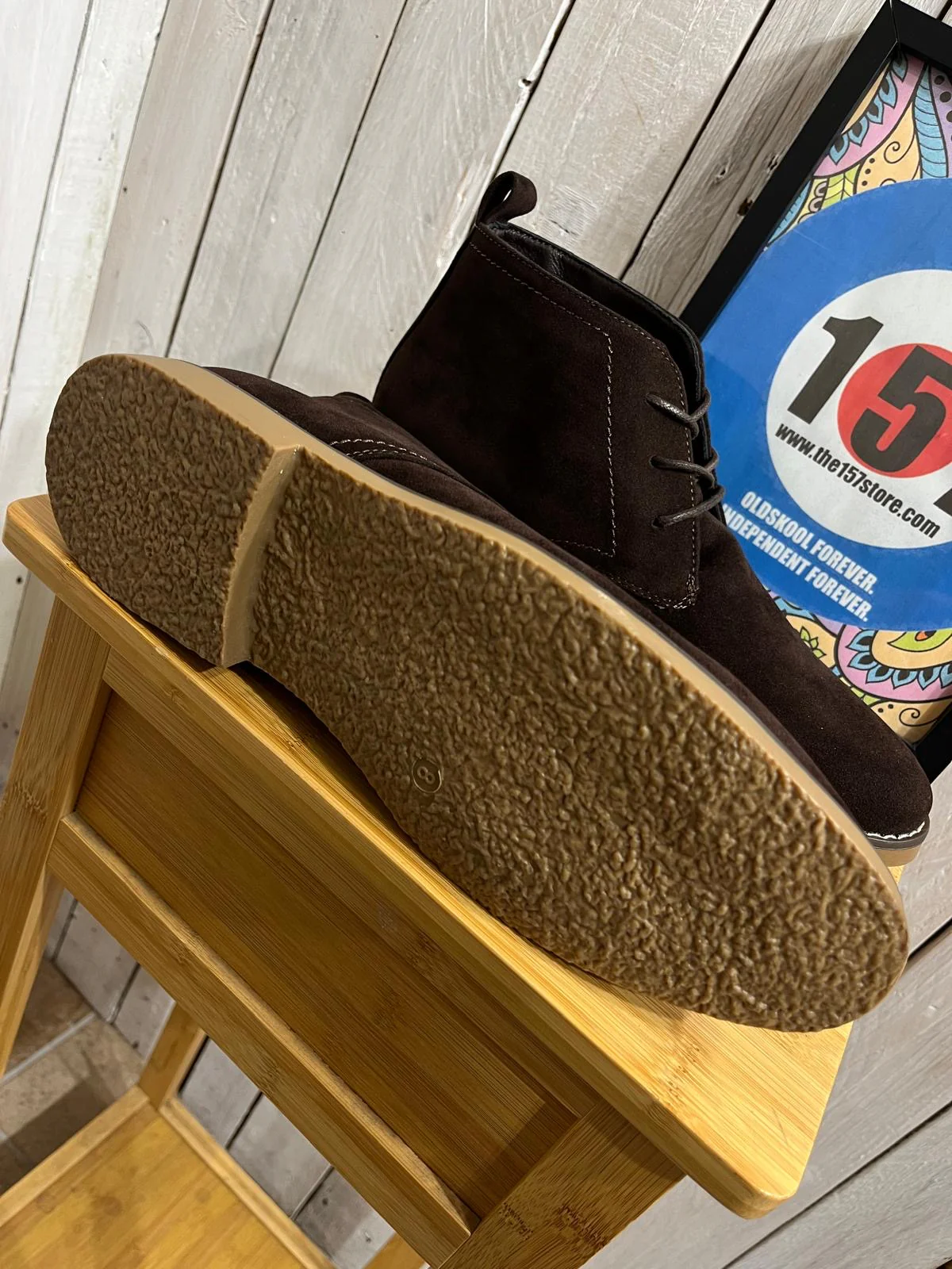 Southwell Stitch Desert Boots - Chocolate - Image 3