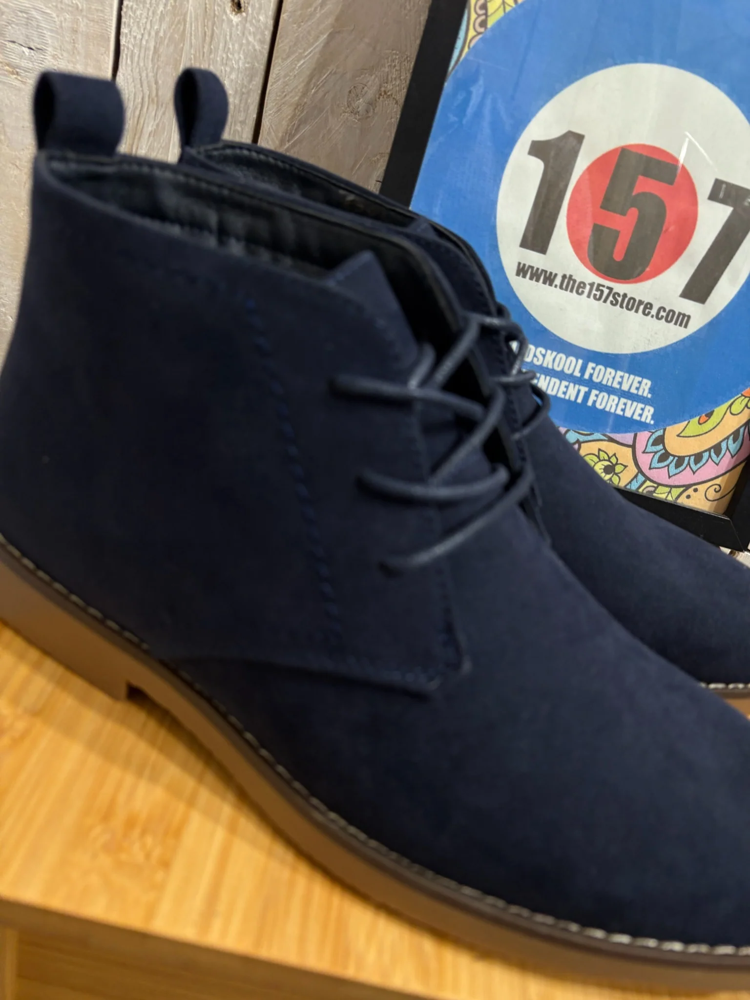Southwell Stitch Desert Boots - Navy - Image 3