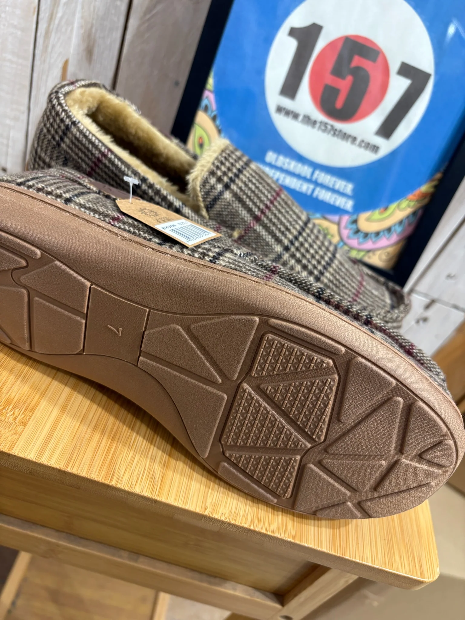 Taunton Check Slippers - Brown - Image 3