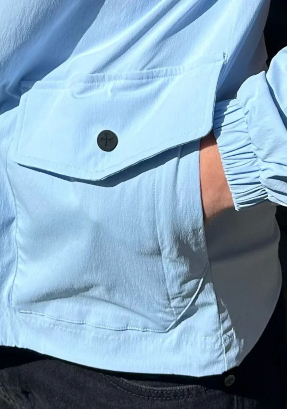 Terrace Cult Maine Track Smock - Sky Blue - Image 4