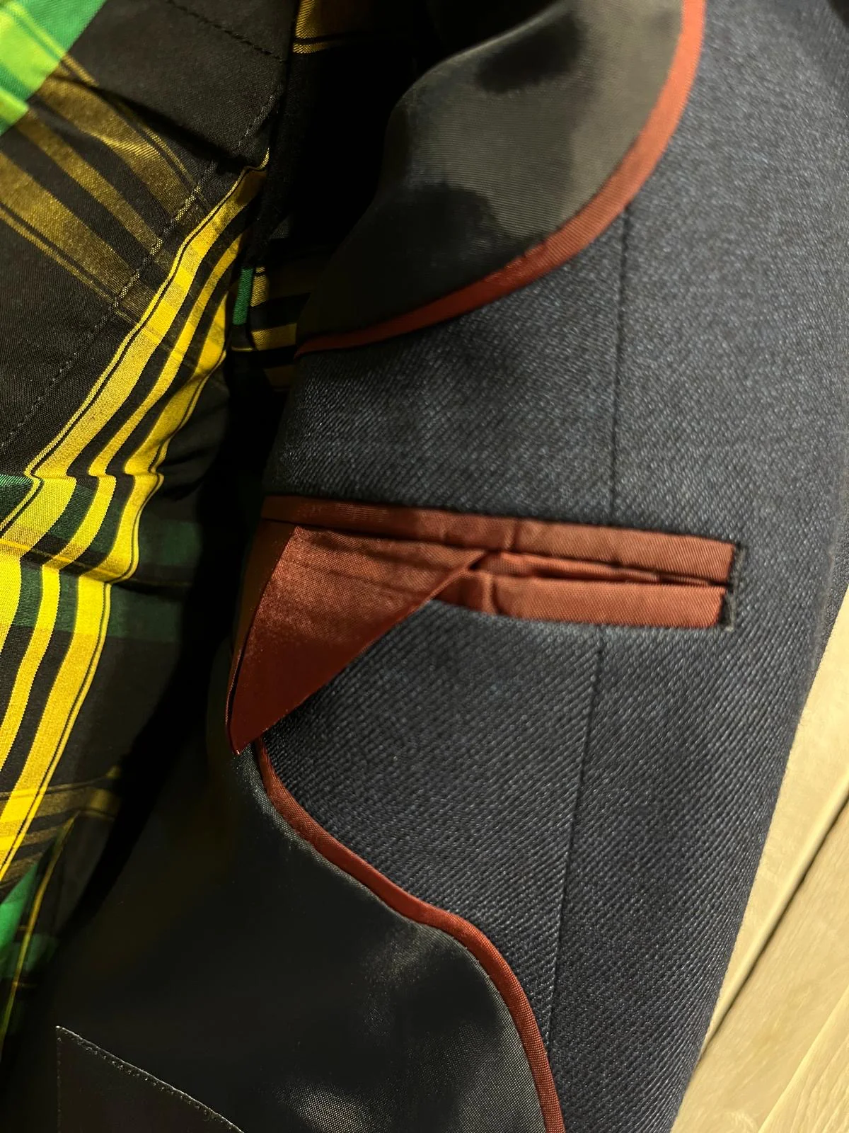 The 157 SKA STYLING Overcoat - Two Tone Navy - Image 4