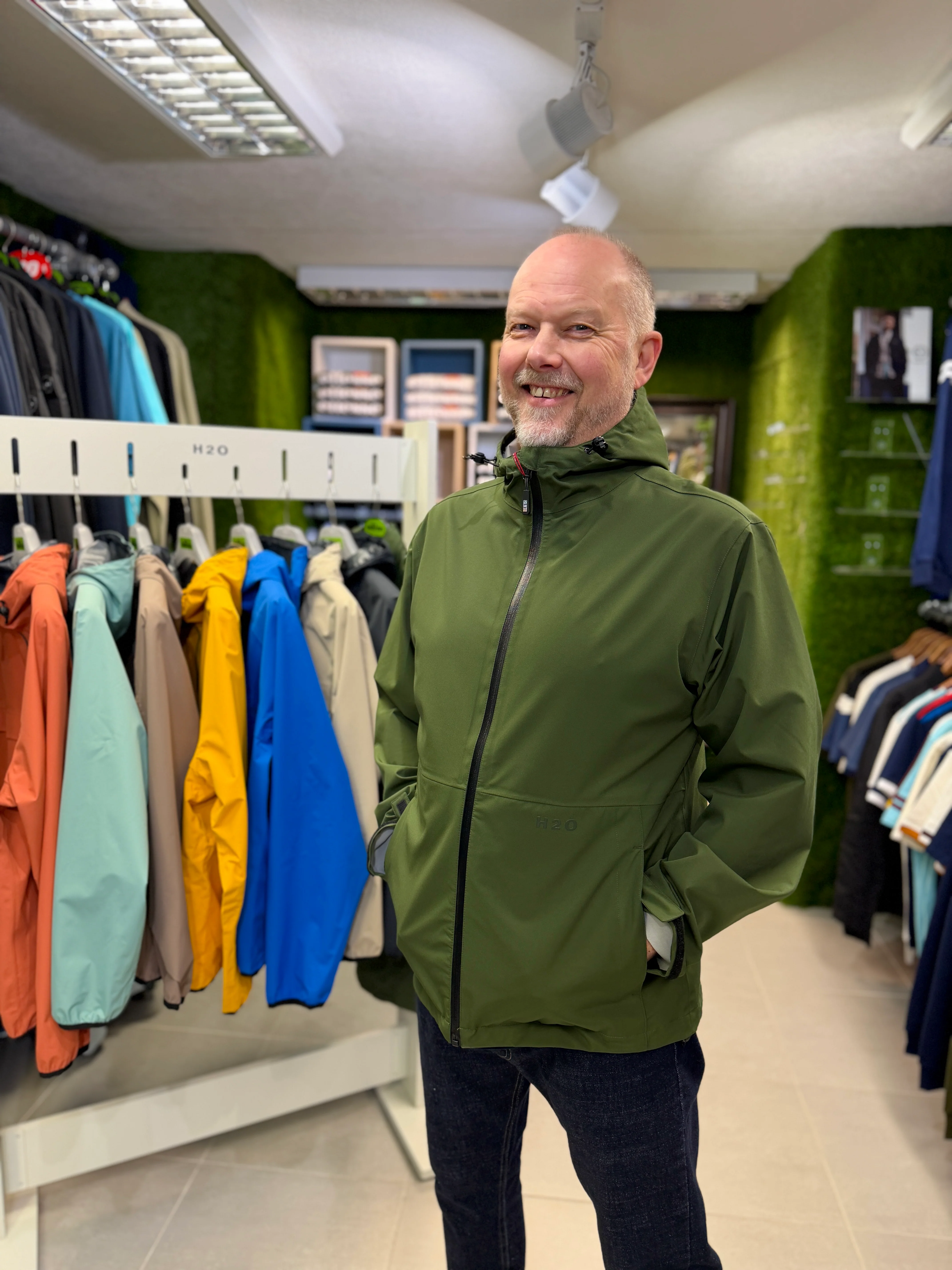 The Bornholm Jacket by H2O Denmark - Army (3x Waterproof, 6x Breathable)