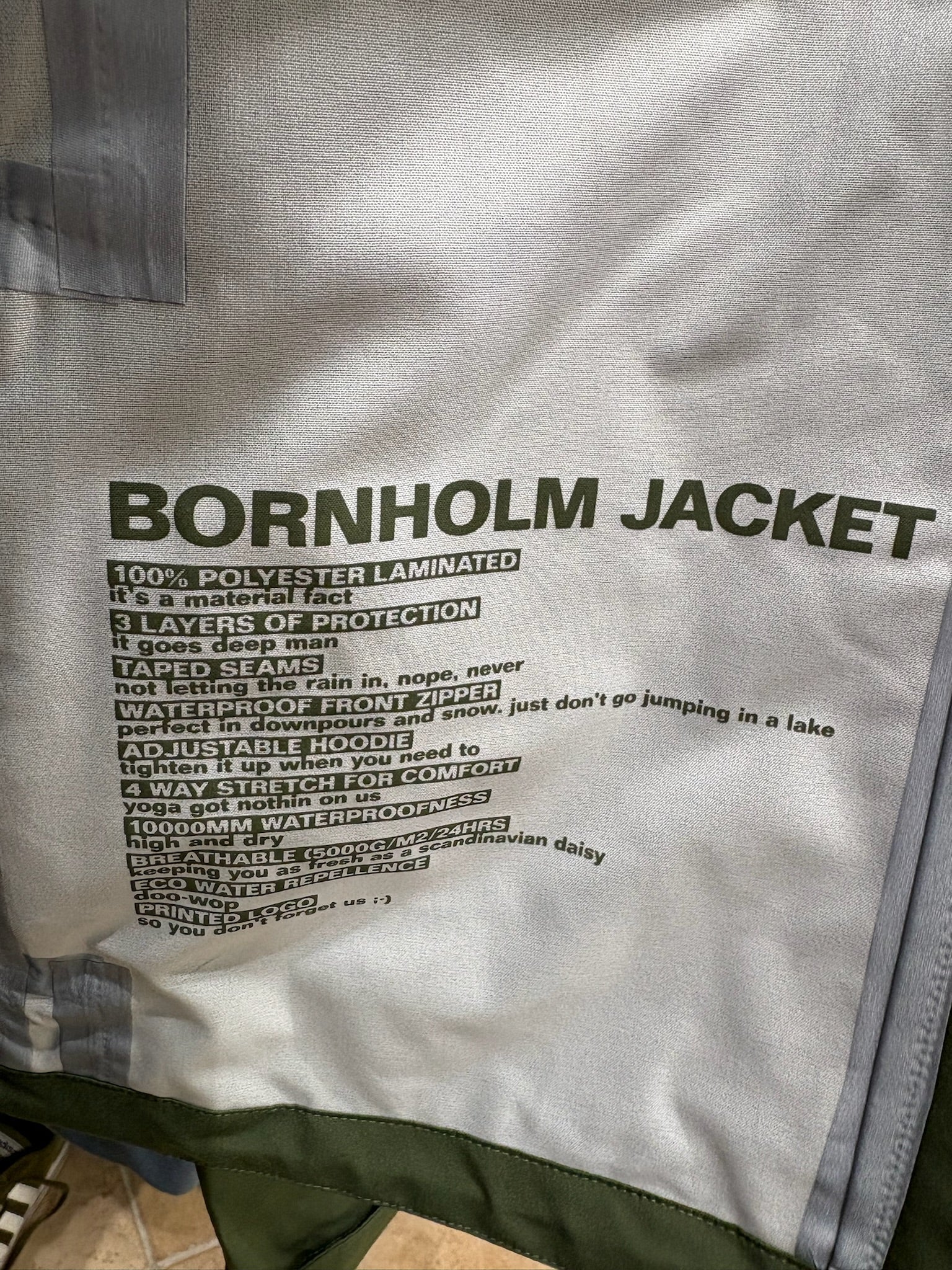 The Bornholm Jacket by H2O Denmark - Warm Grey (3x Waterproof, 6x Breathable) - Image 7