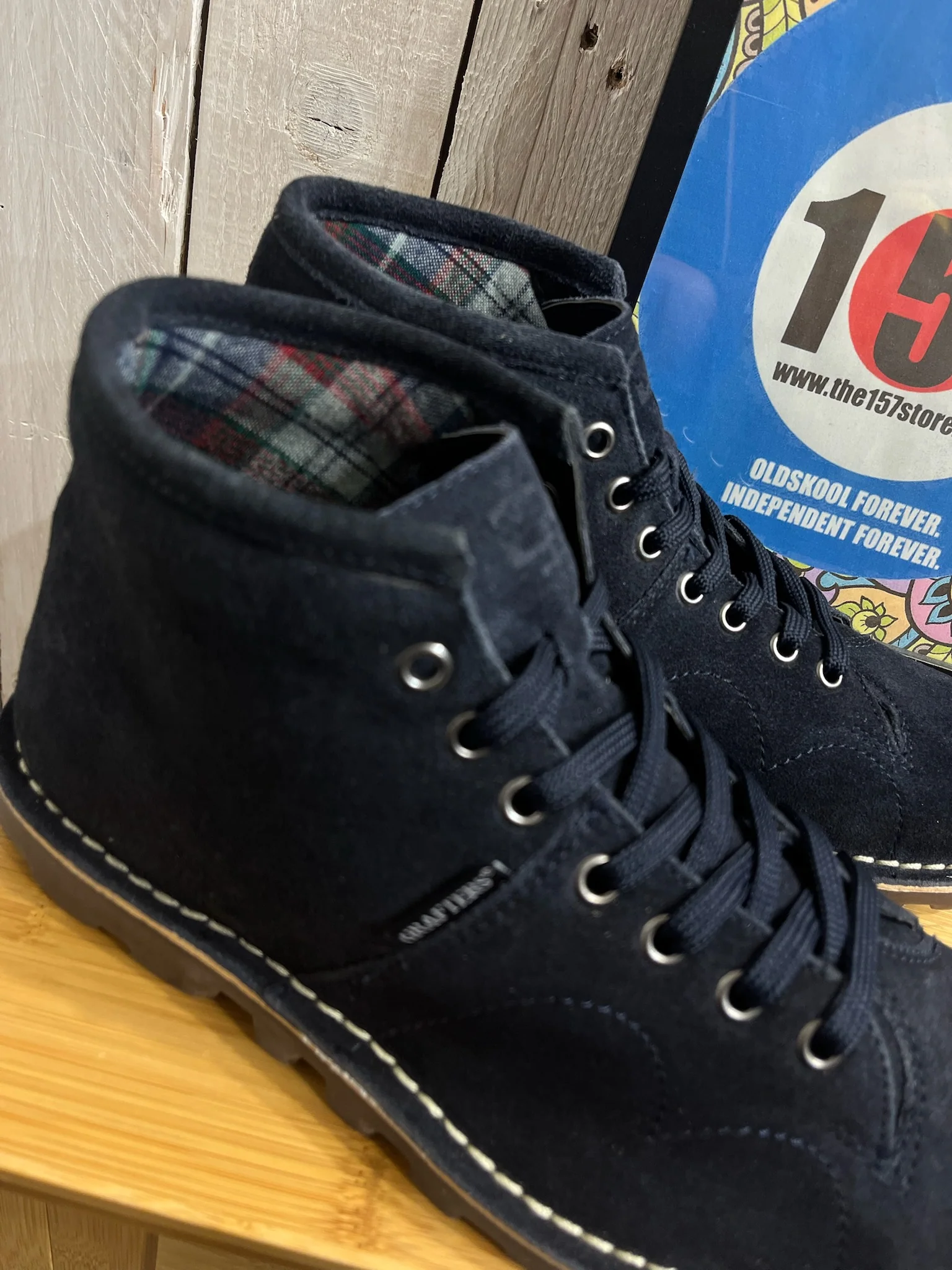 The157store Icons Monkey Boots - Navy Suede - Image 3
