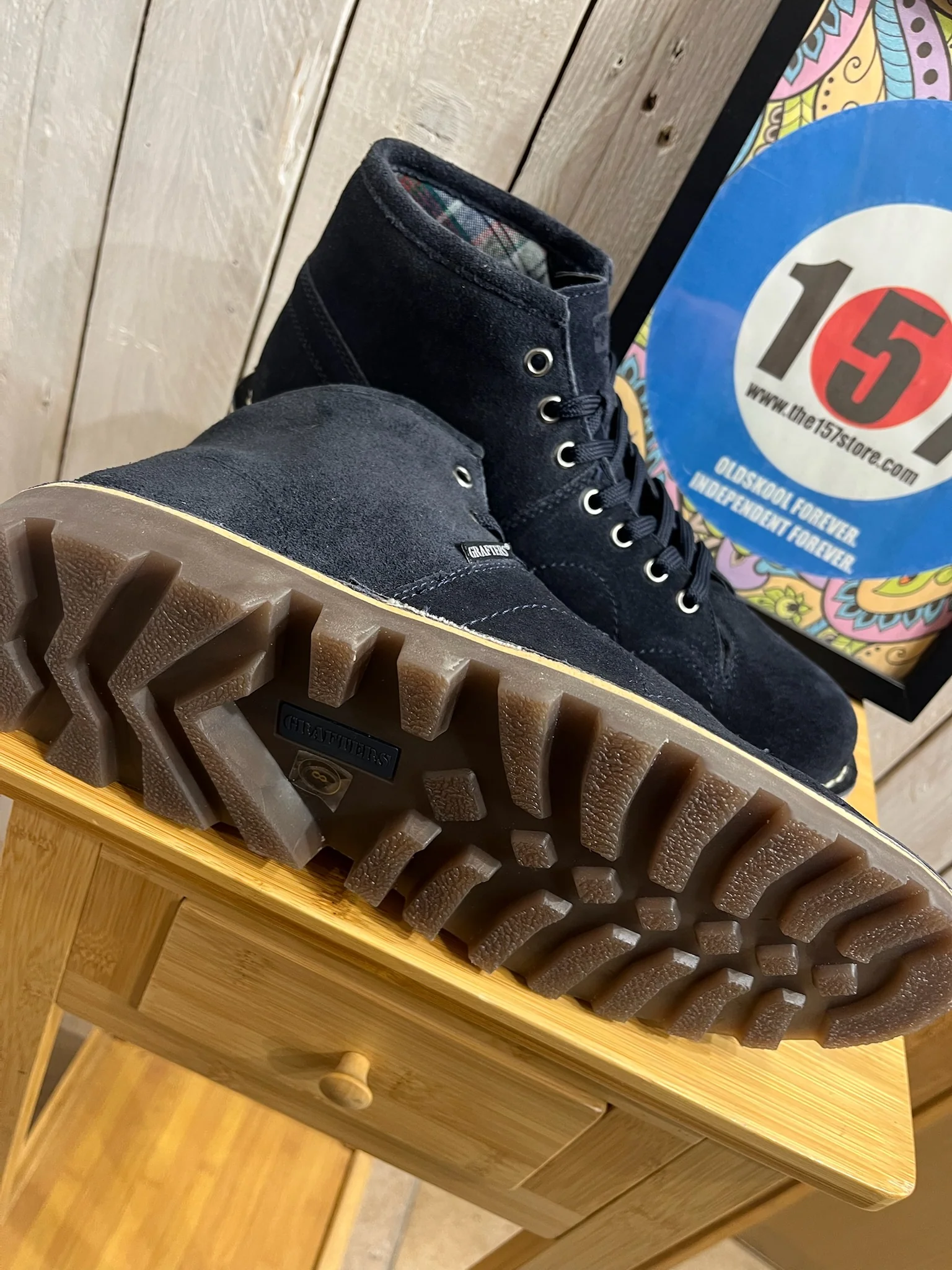 The157store Icons Monkey Boots - Navy Suede - Image 4