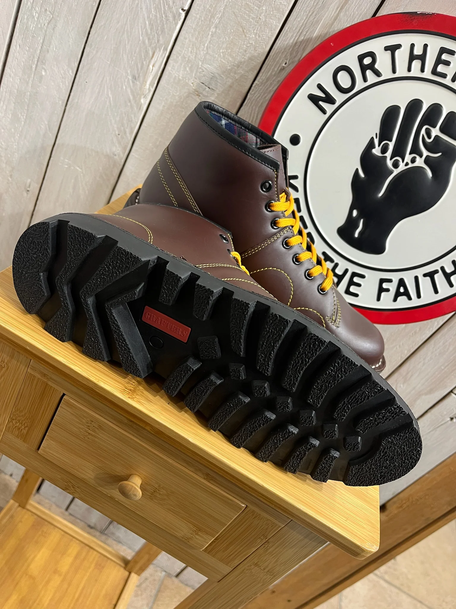 The157store Icons Monkey Boots - Wine (Yellow Laces) - Image 14