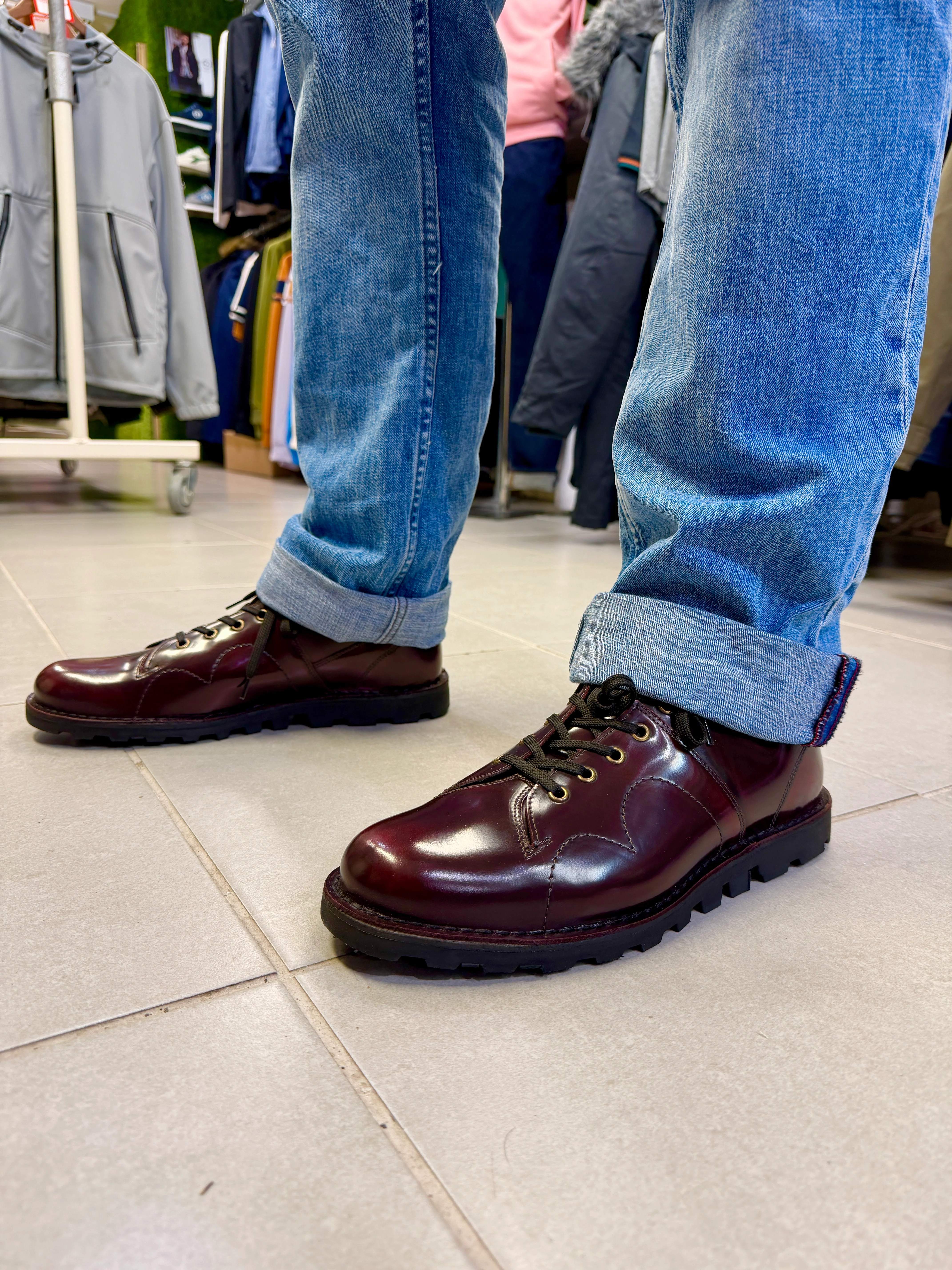 The157store Monkey Boots - Burnished Hi-Shine Oxblood Leather - Image 3