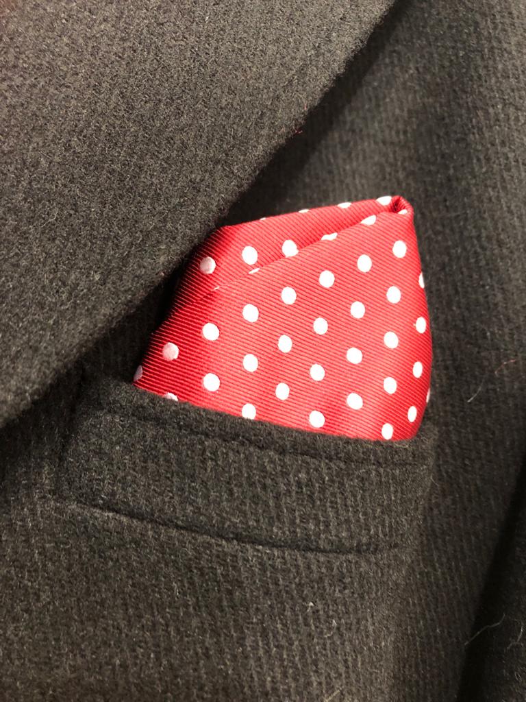 The157store Pocket Square - Red Polka - Image 3