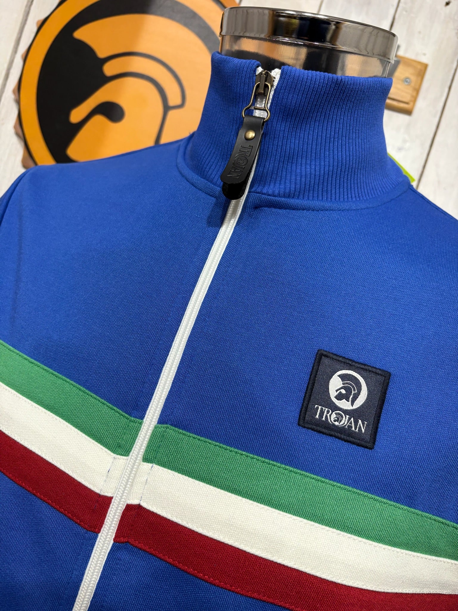 Trojan Italia Retro Stripe Track Top - Cobalt - Image 4