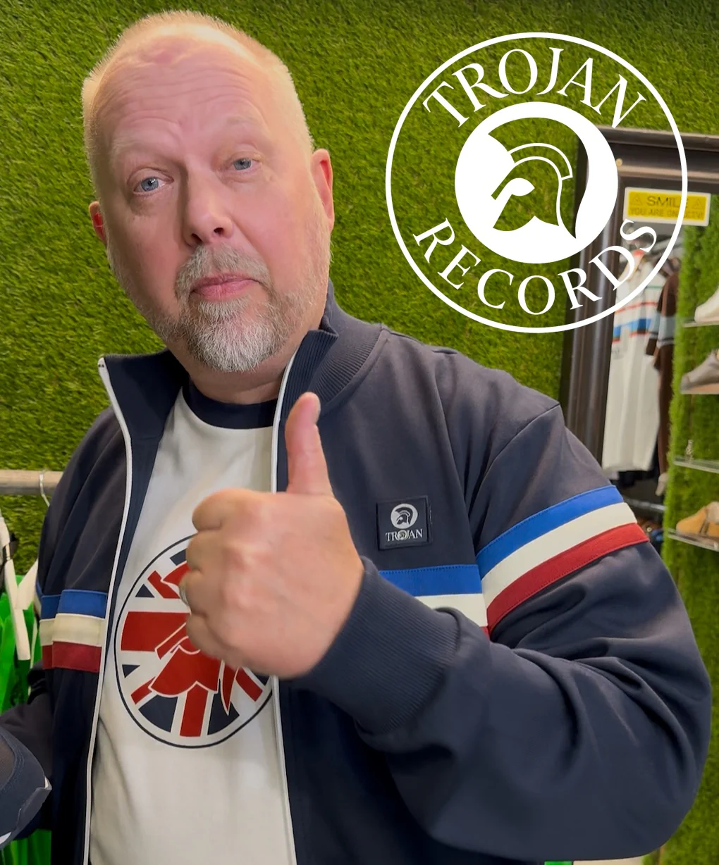 Trojan Retro Stripe Track Top - Navy (Britain) - Image 3