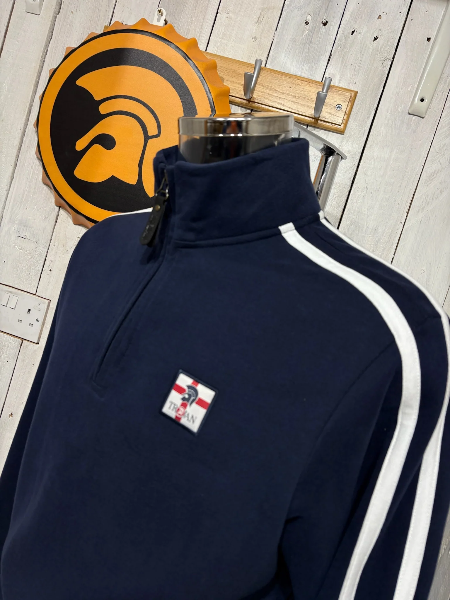 Trojan St George Quarter Zip Sweat - Navy - Image 3