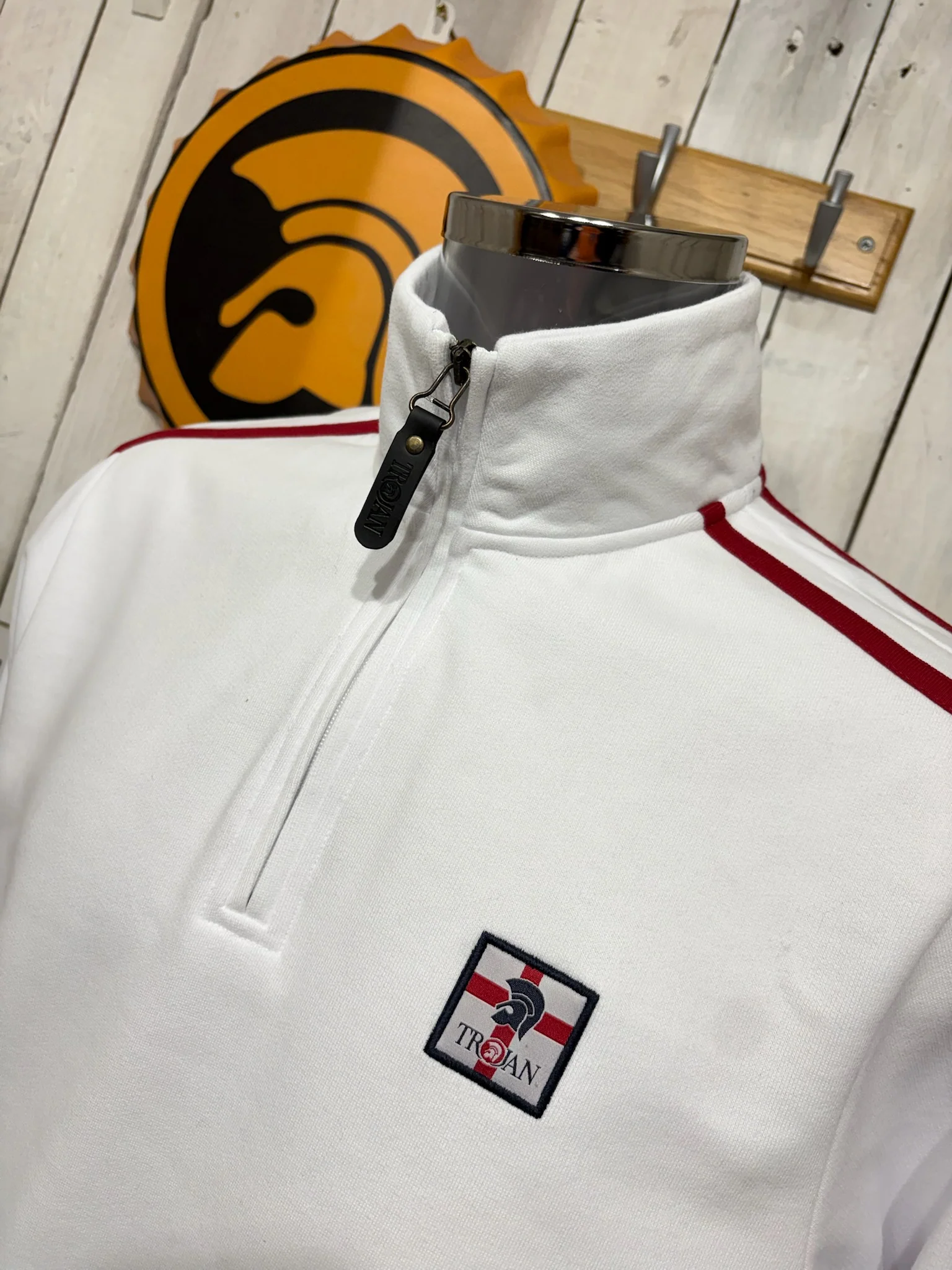 Trojan St George Quarter Zip - White ( Limited Edition - SIX NATIONS ) - Image 2