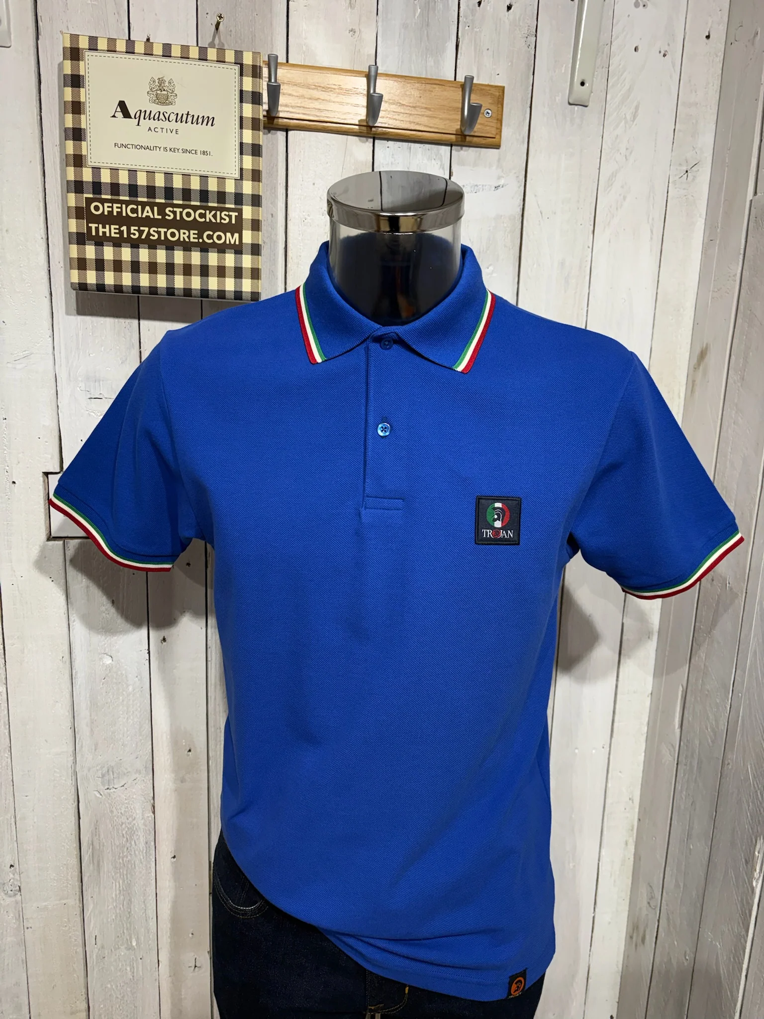 Trojan Tipped Emblem Polo - Cobalt Italia