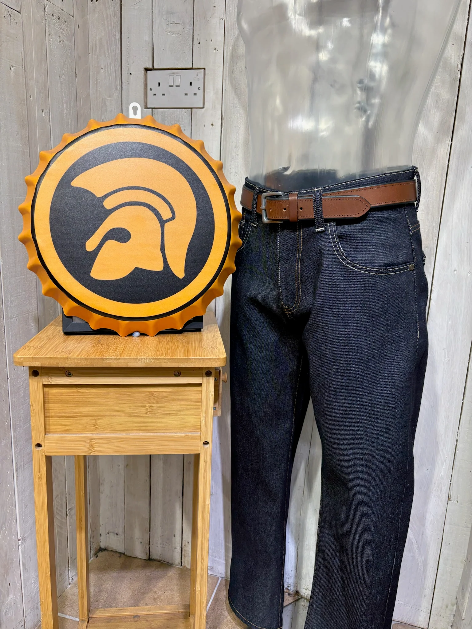Trojan Zip Stretch Straight Leg Jeans - Raw - Image 4