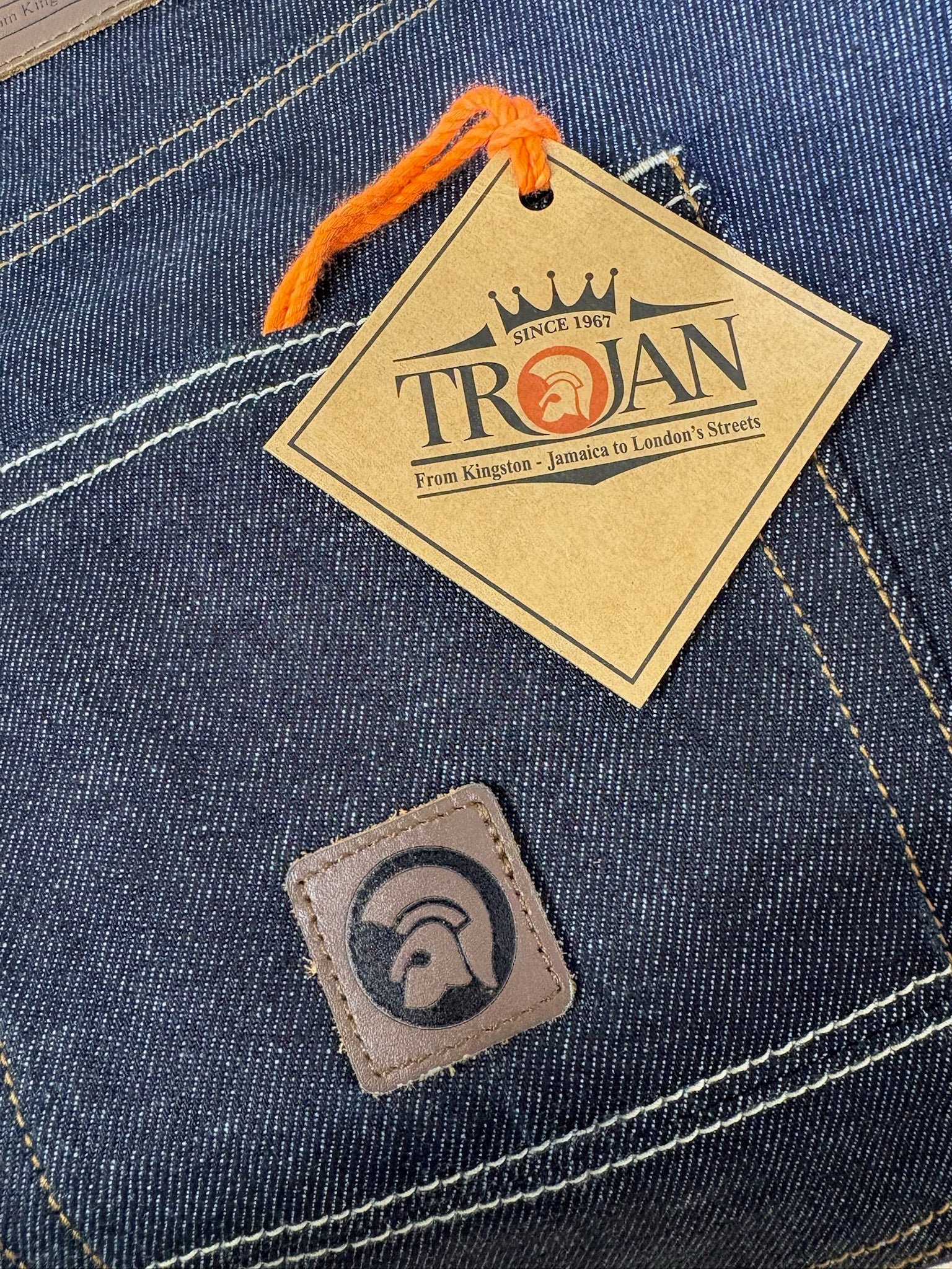 Trojan Zip Stretch Straight Leg Jeans - Raw - Image 6