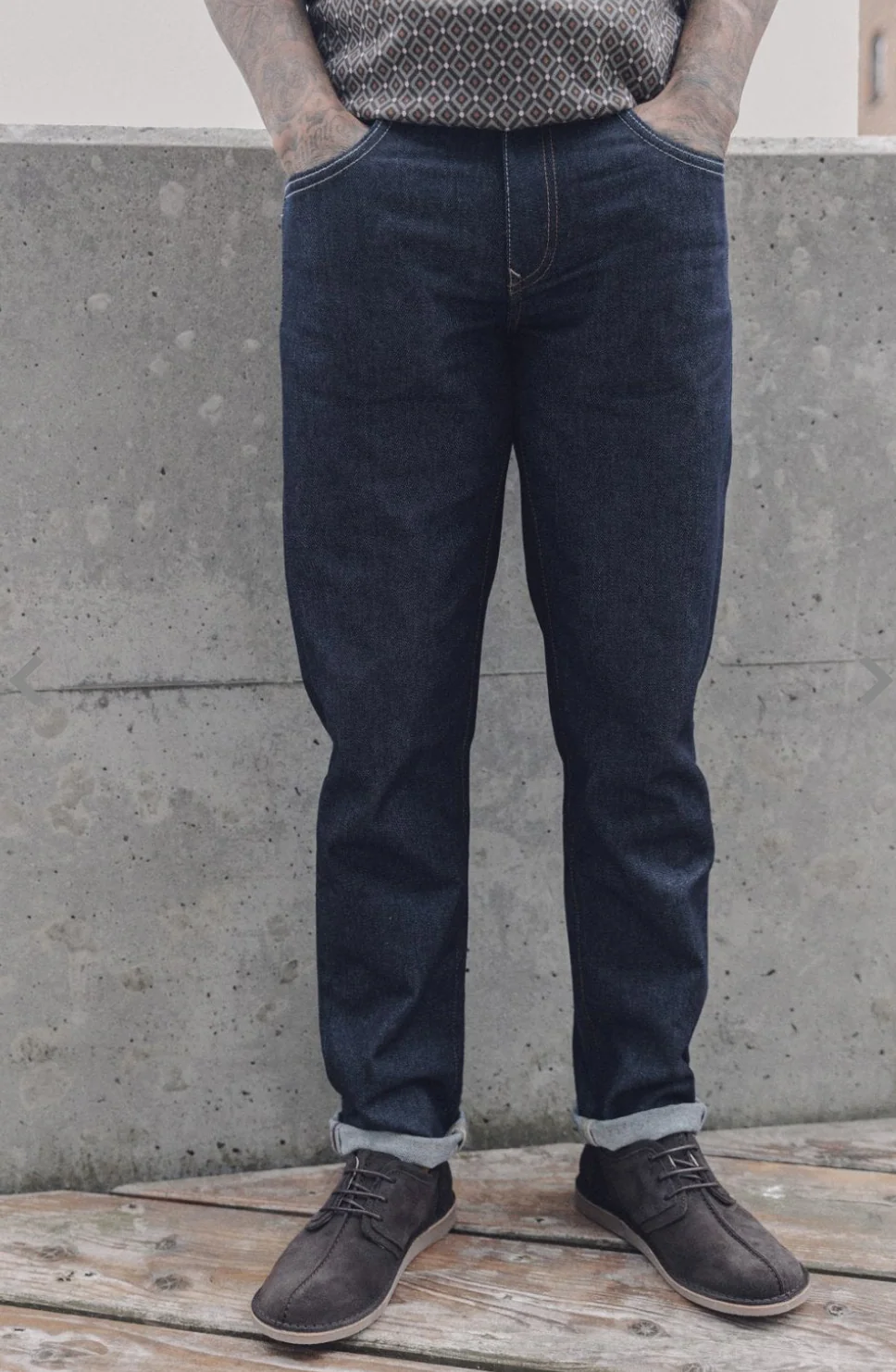 Trojan Zip Stretch Straight Leg Jeans - Raw - Image 7
