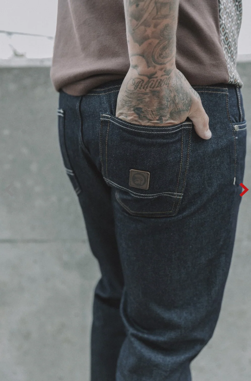 Trojan Zip Stretch Straight Leg Jeans - Raw - Image 8