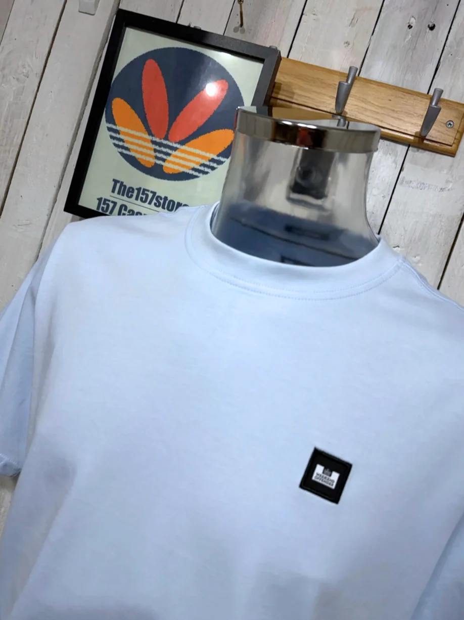 Weekend Offender Brooklands Tee - Sky - NEW FIT. - Image 2