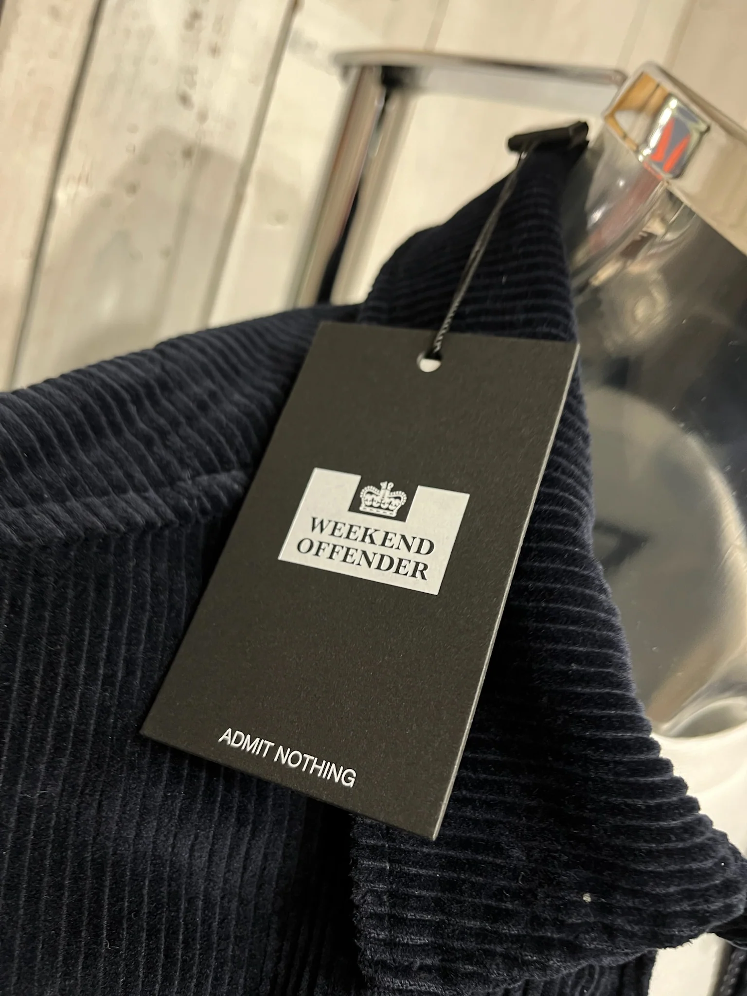 Weekend Offender Cord Jacket - Navy - Image 6