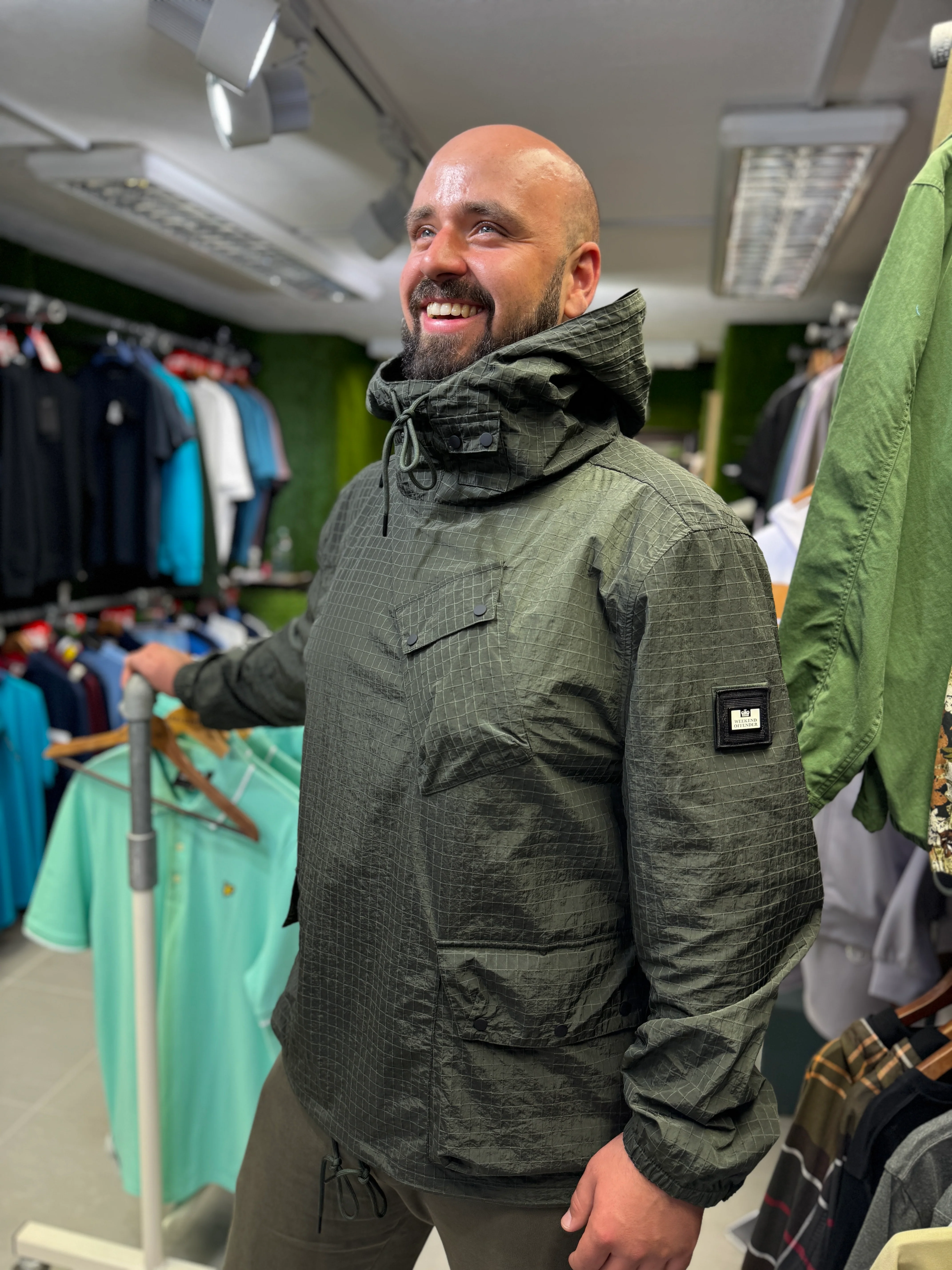 Weekend Offender Grohl Smock - Black Forest Green