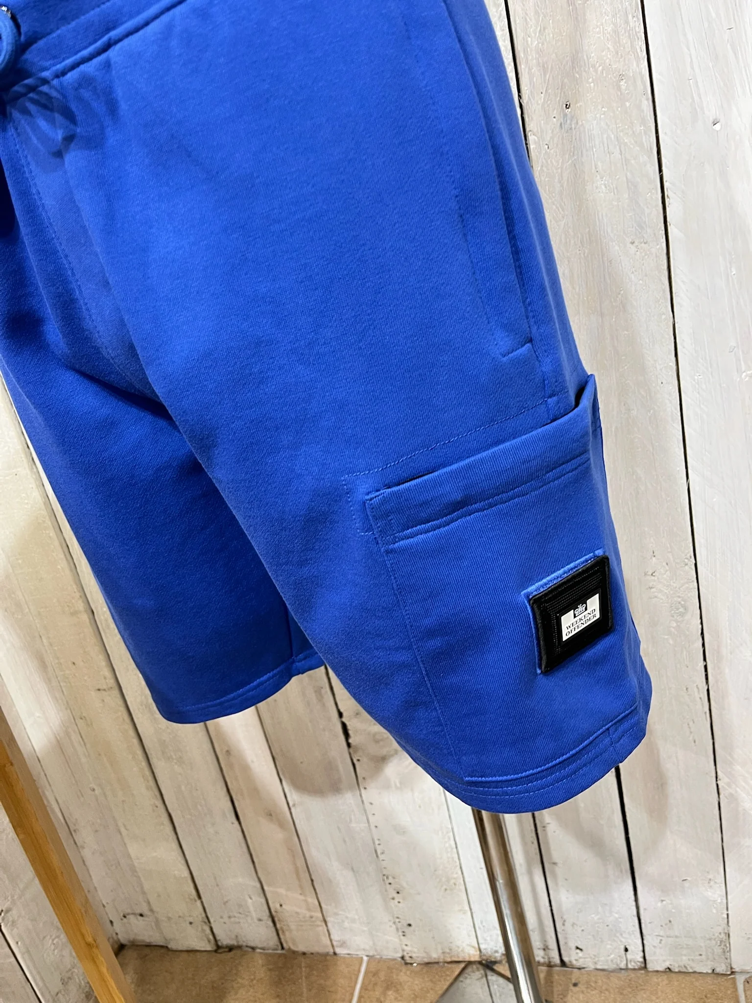 Weekend Offender Hawkins Jog Cargo Shorts - Bluebell - Image 2