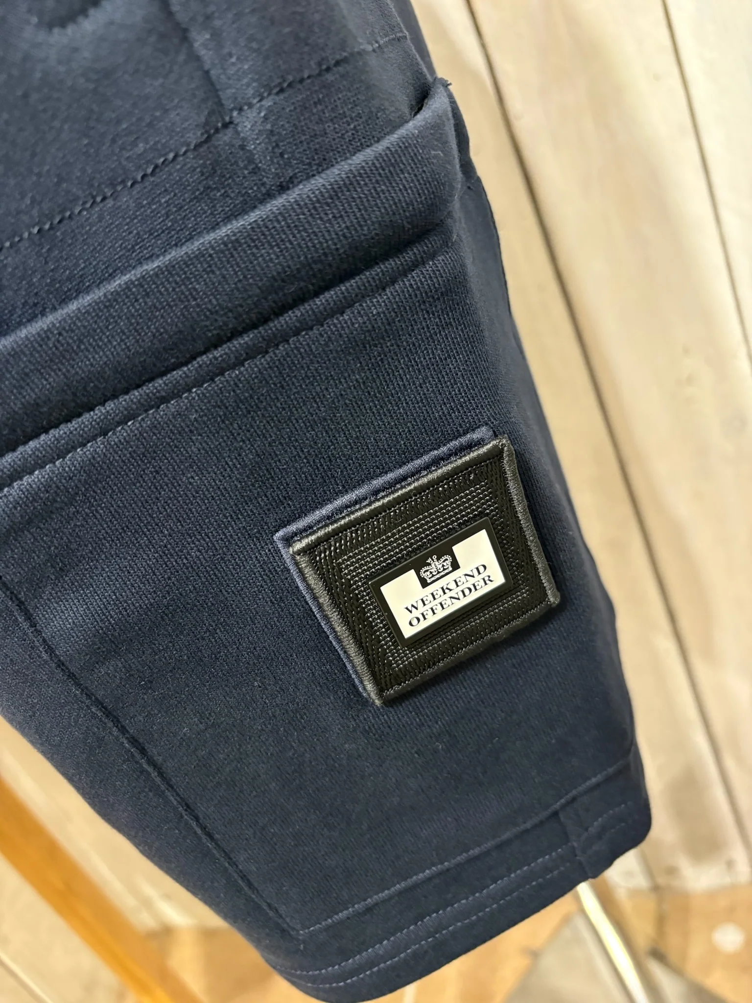 Weekend Offender Hawkins Jog Cargo Shorts - Navy - Image 2