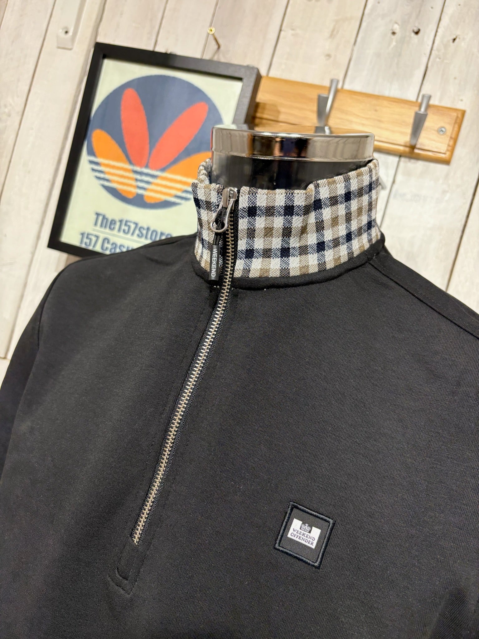 Weekend Offender Henson 1/4 Zip - Black - Image 2