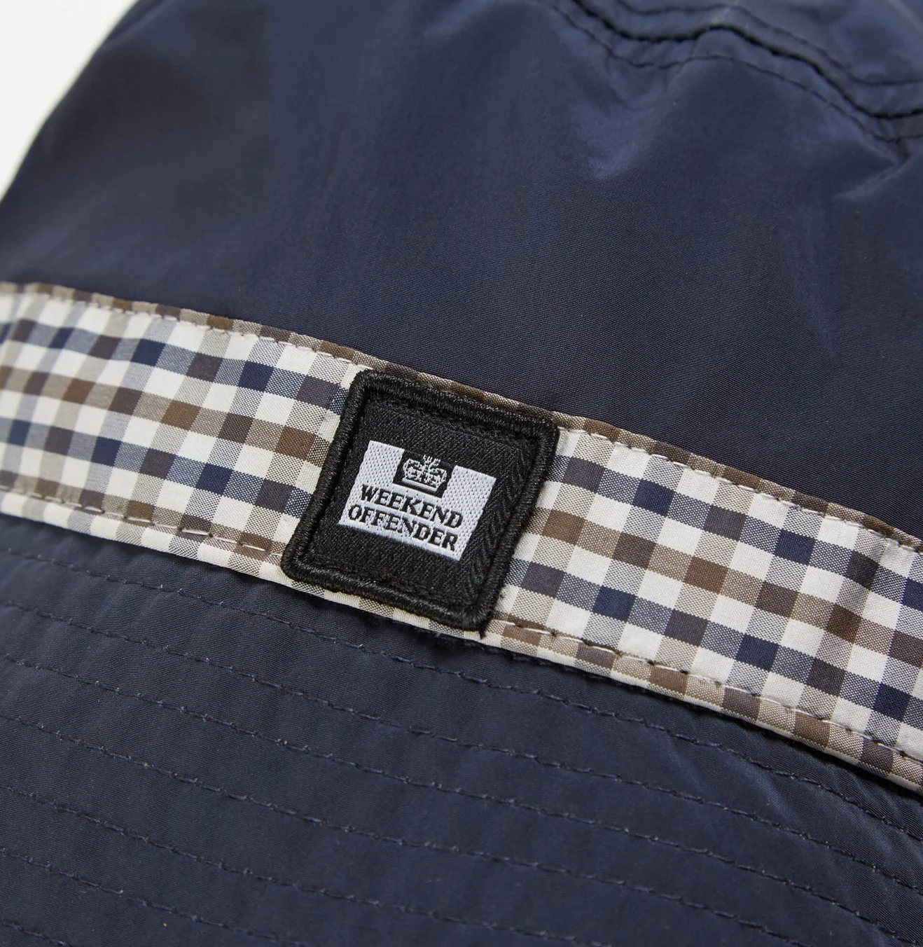 Weekend Offender House Check Bucket Hat - Navy - Image 4