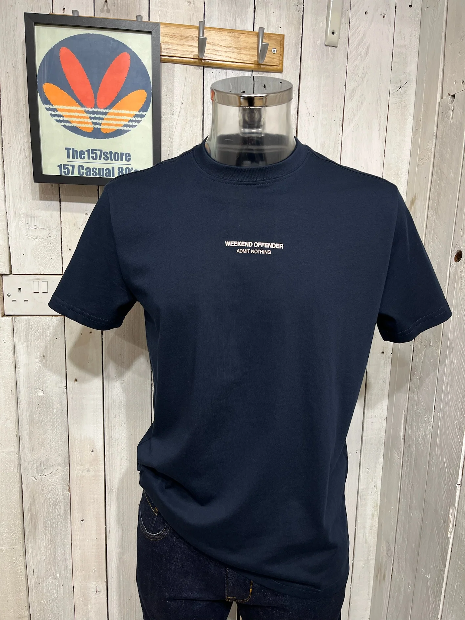 Weekend Offender Millergrove Tee - Navy Pale Blush
