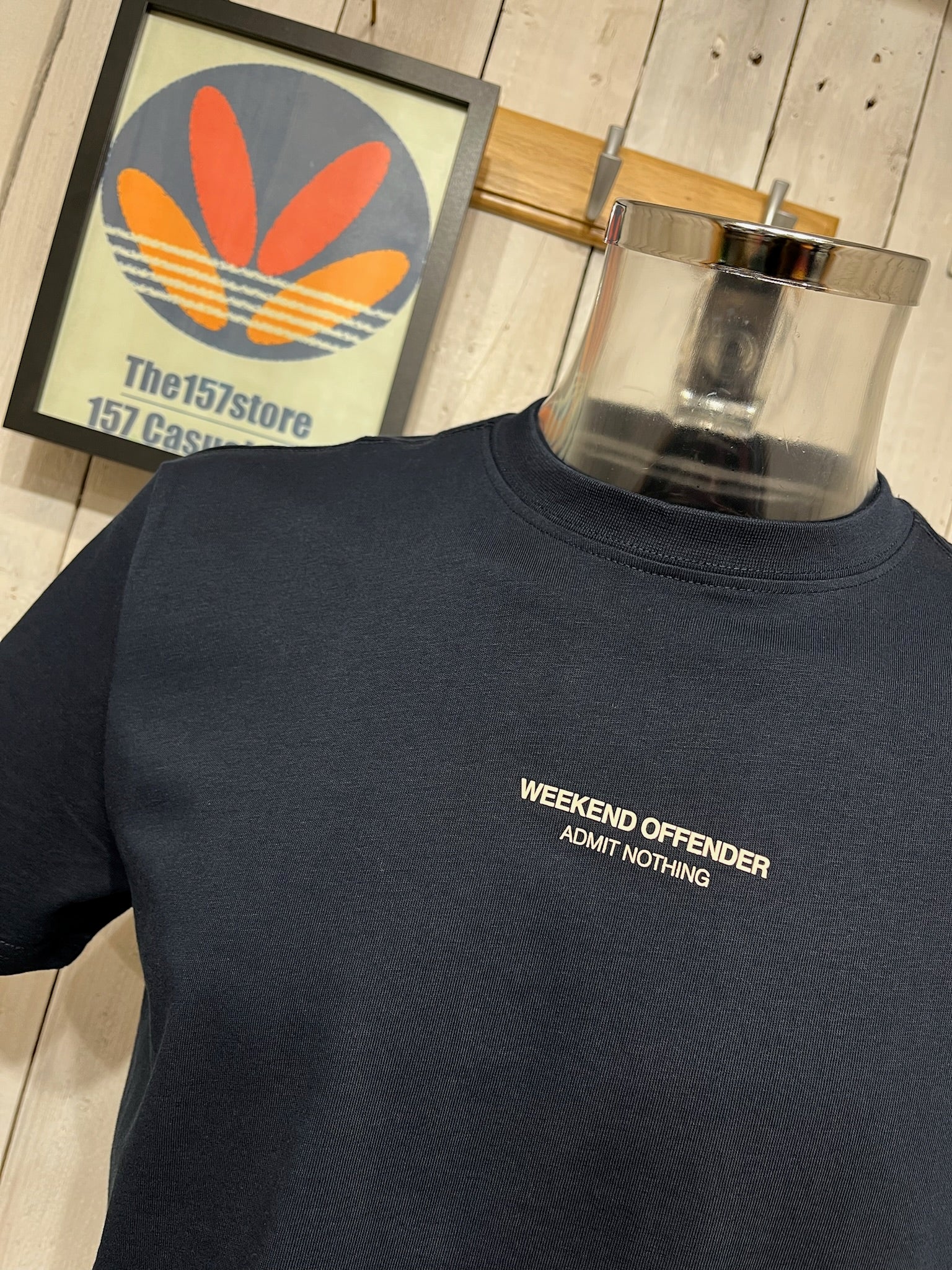 Weekend Offender Millergrove Tee - Navy Pale Blush - Image 2